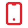 ícone de telefone celular de cor vermelha