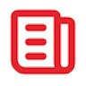 ícone de jornal vermelho