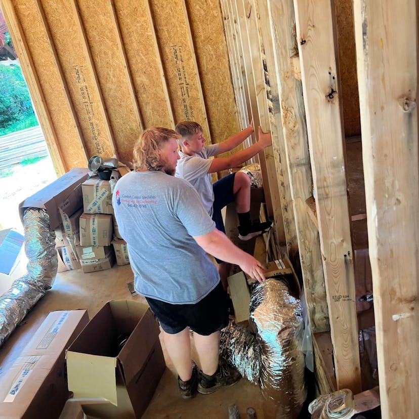 HVAC installation in new build