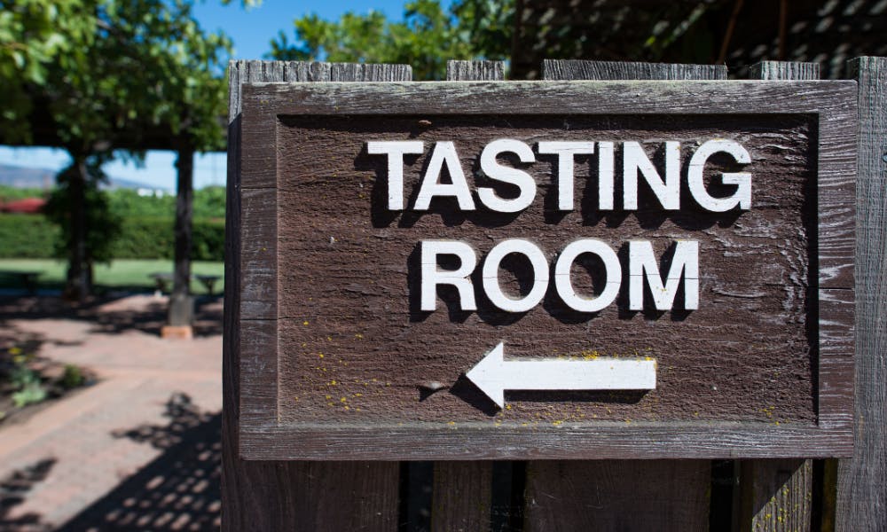 Tasting room sign