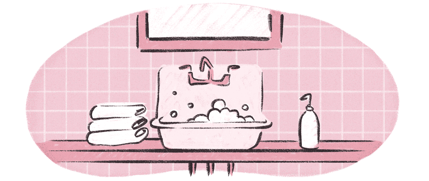 Ilustración de un baño