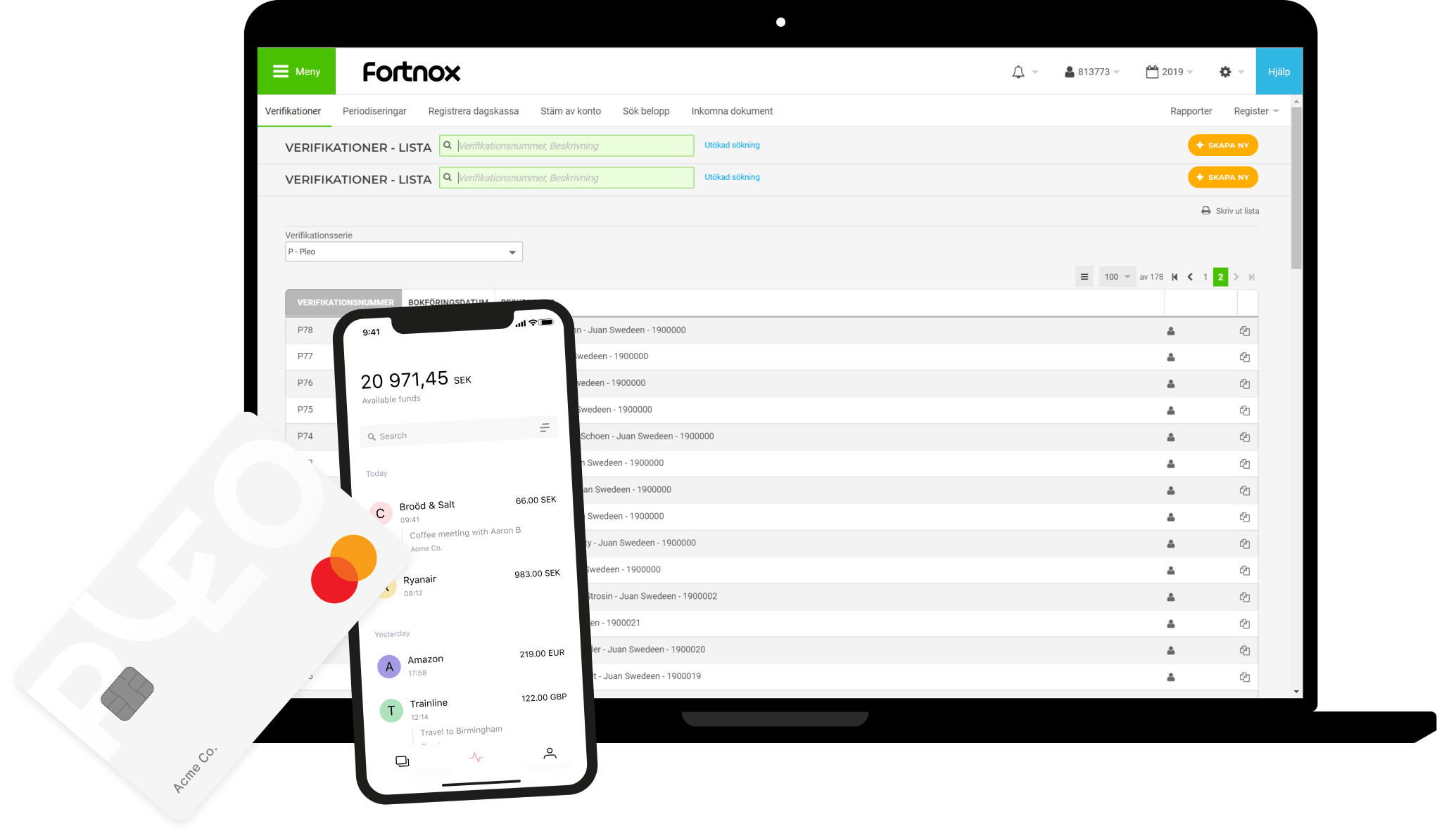 Pleo app with Fortnox software
