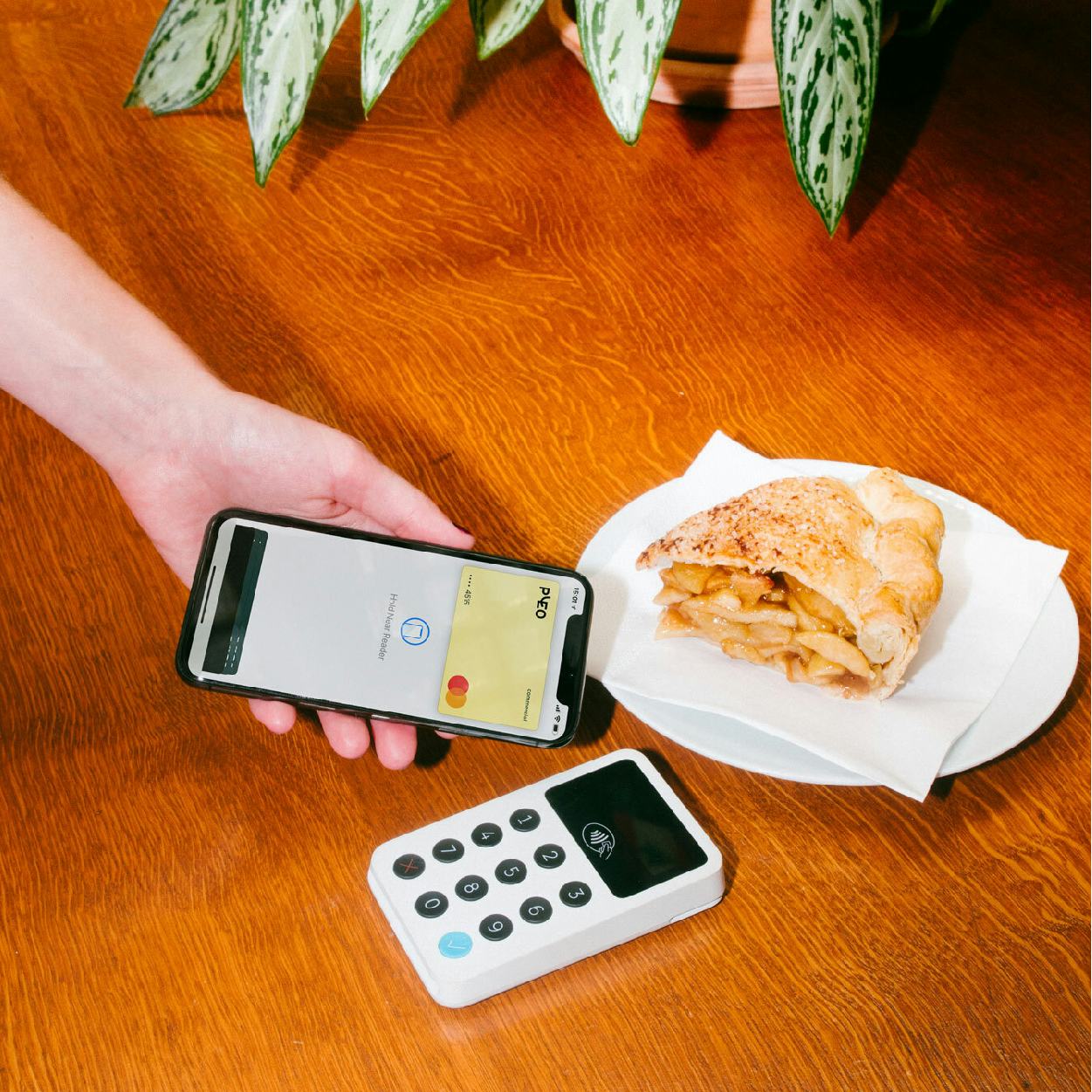 Pleos virtuelle firmakort anvendes til at betale for frokost