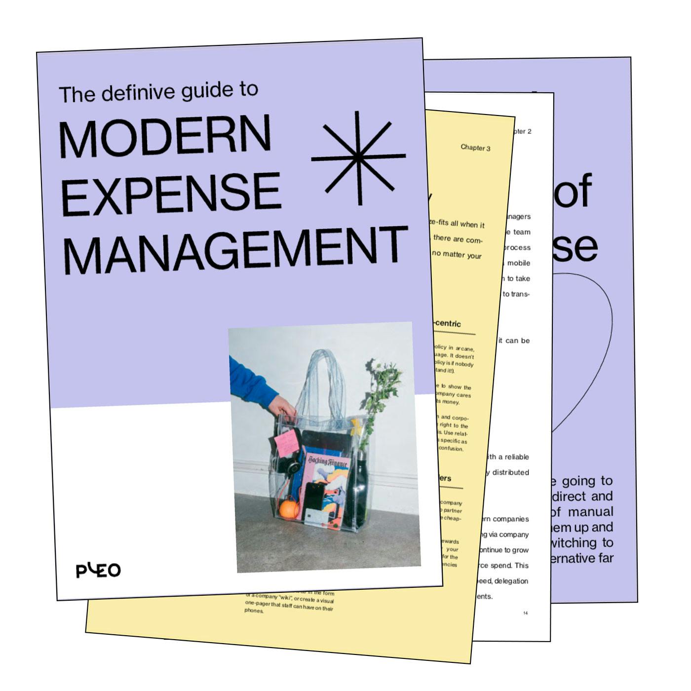 Varias páginas del ebook sobre gestión de gastos moderna
