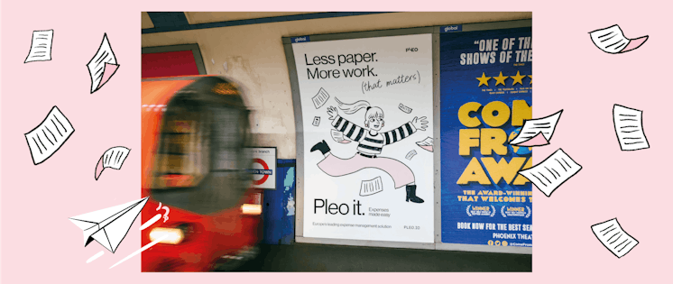 Pleo's out-of-home campaign on the London underground