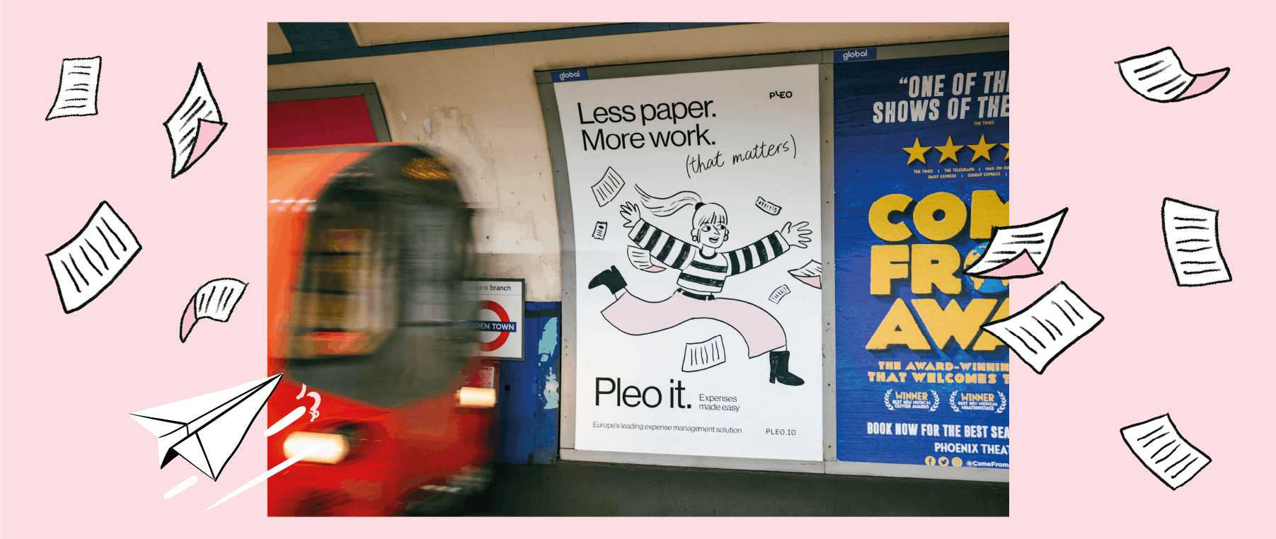 Pleo's out-of-home campaign on the London underground