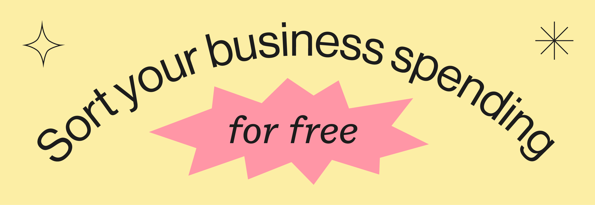 Banner reading "Sort your business spending for free"