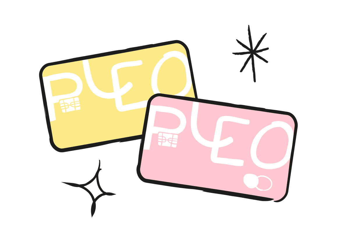 Pleo-kort och blinkande stjärnor