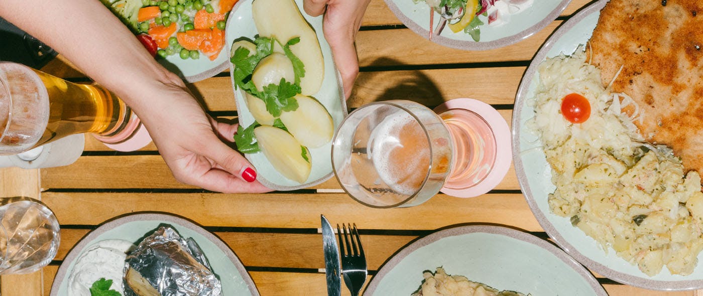 Deutsches Essen und Bewirtung im Restaurant