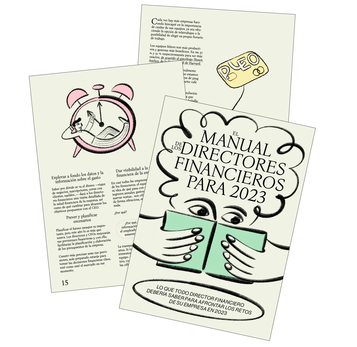 Tres páginas de manual de los directores financieros para 2023