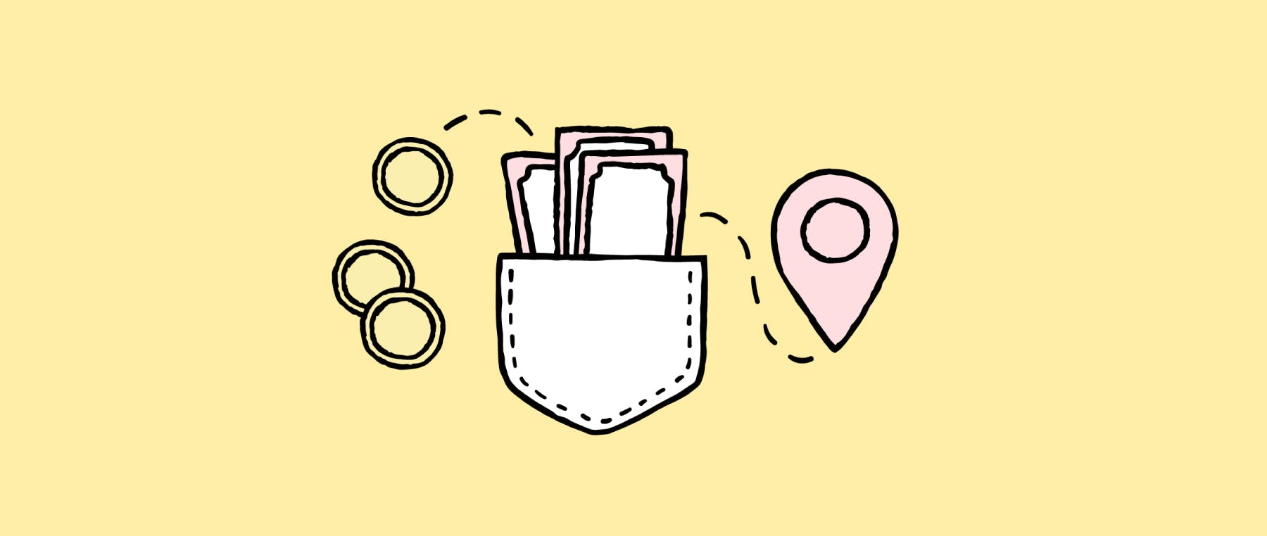 Mønter, lomme, destinationsmærke