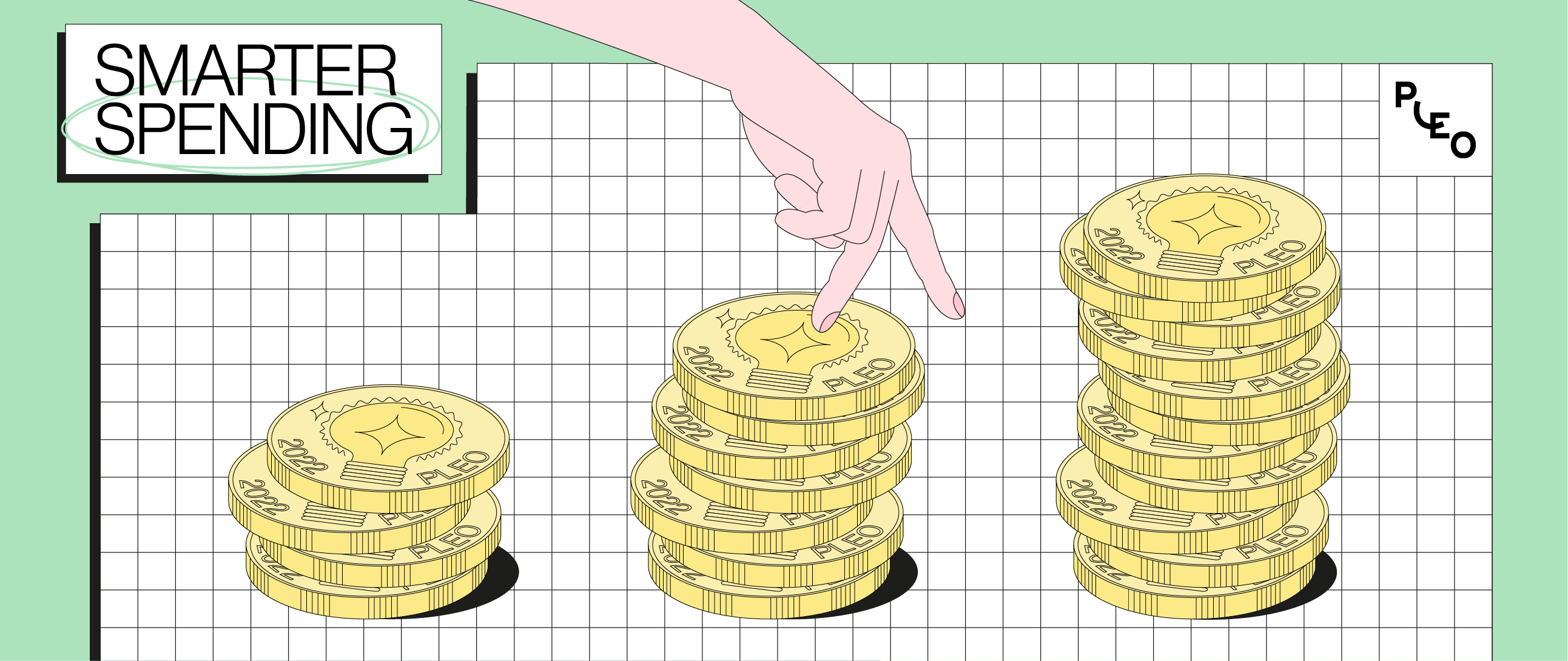 Three stacks of coins