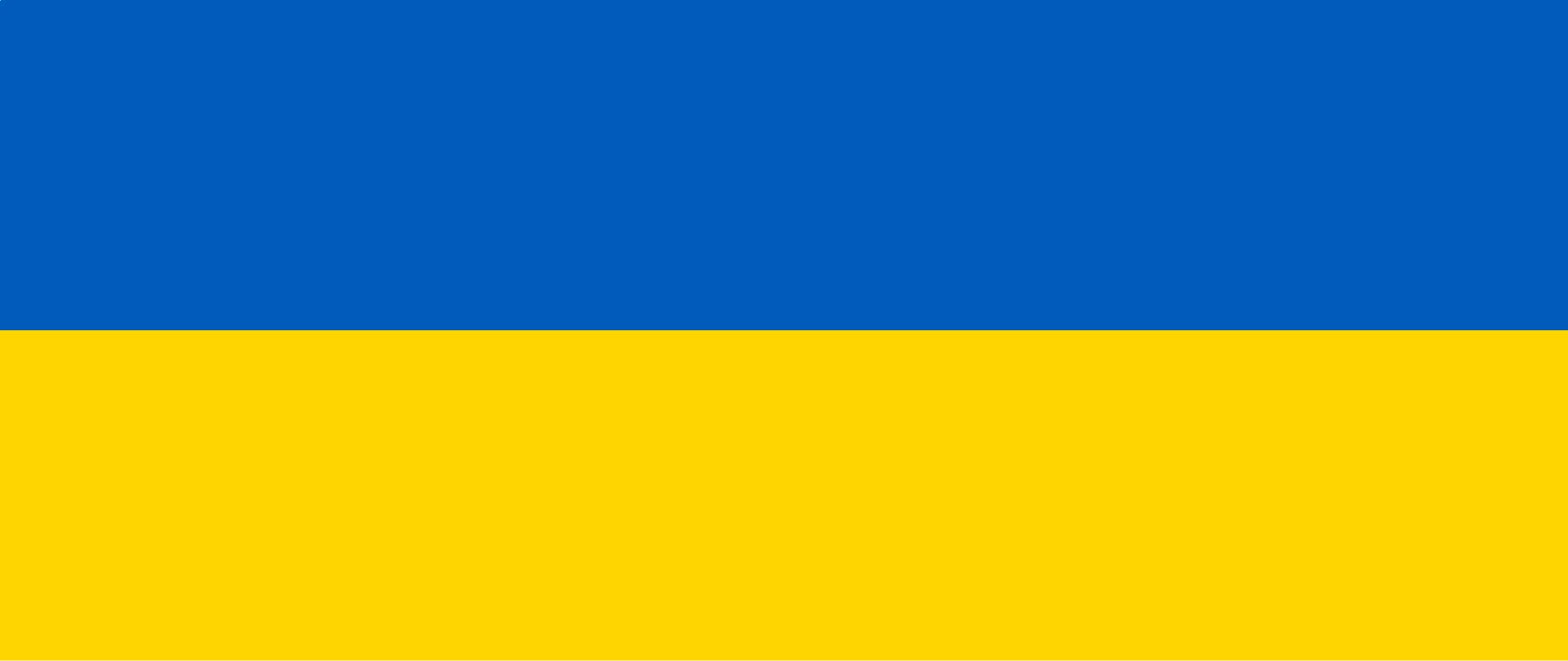 Una bandera de Ucrania
