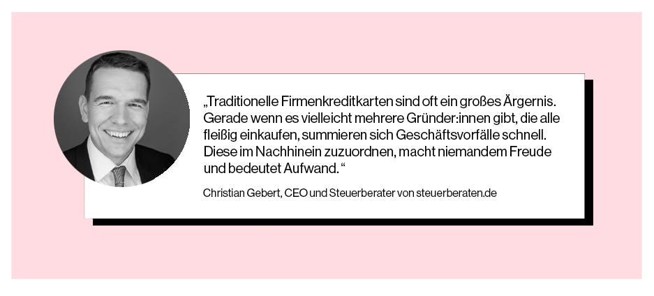 Christian Gebert von steuerberaten.de über Firmenkreditkarten