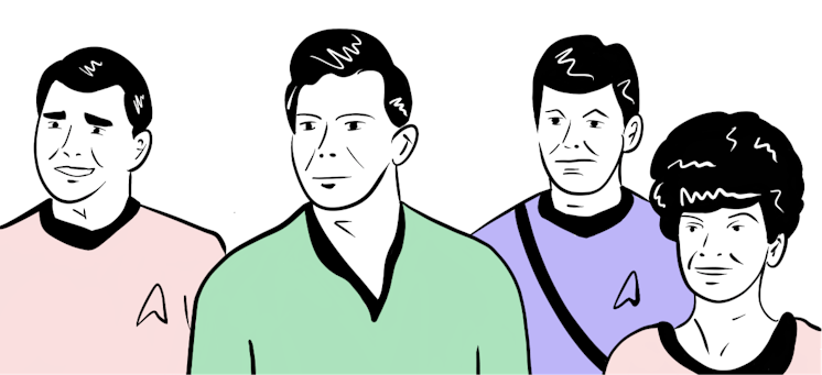 The Star Trek crew