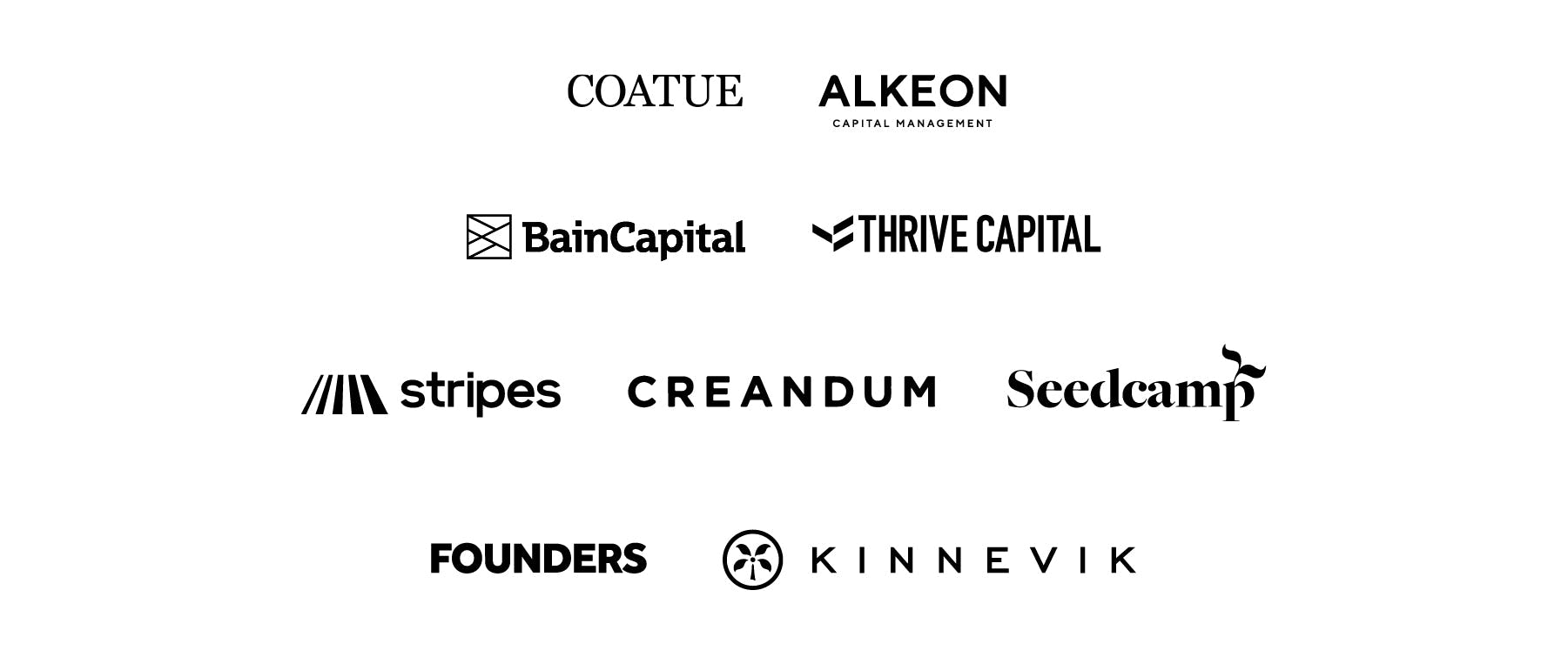All of Pleo's investors' logos