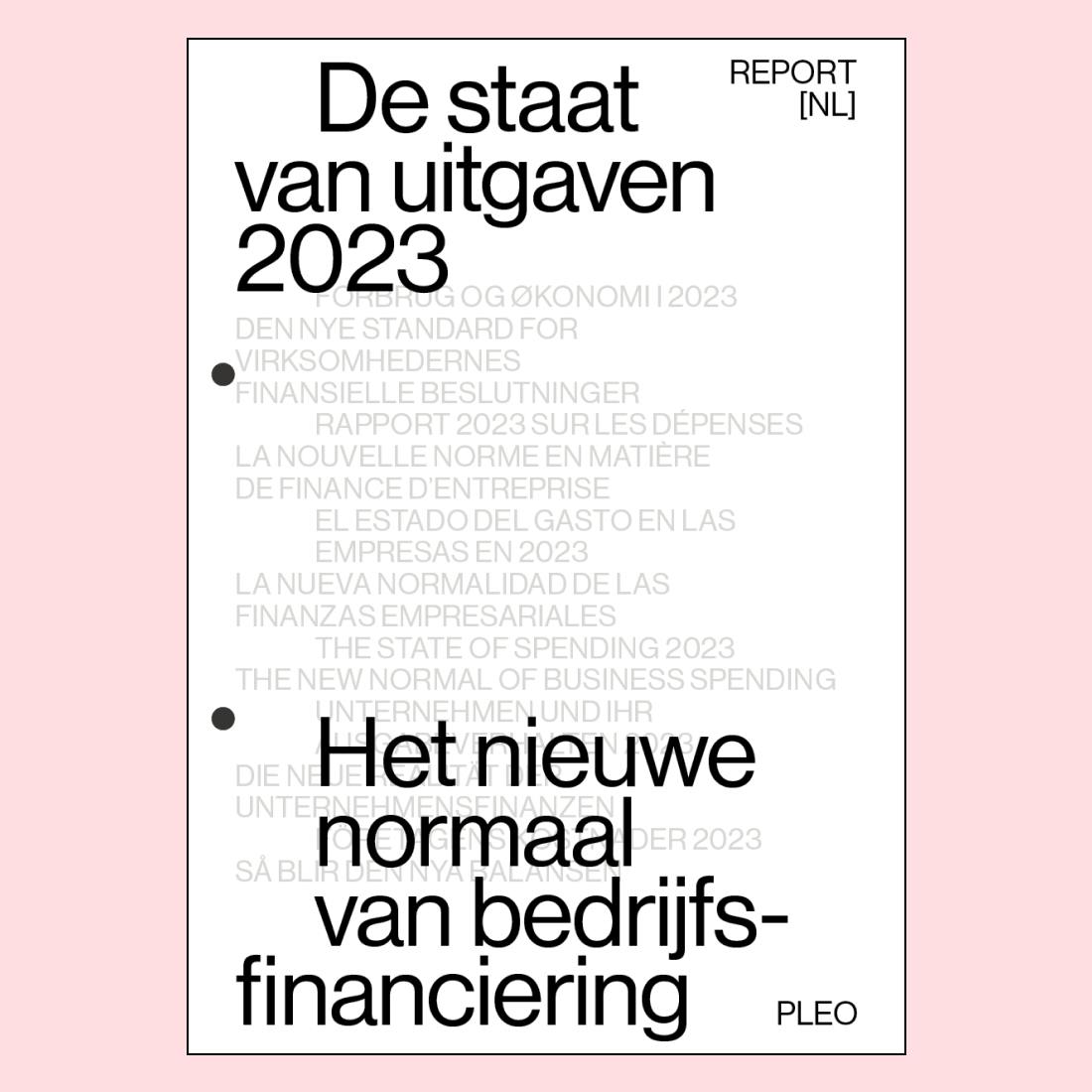 De staat van uitgaven 2023