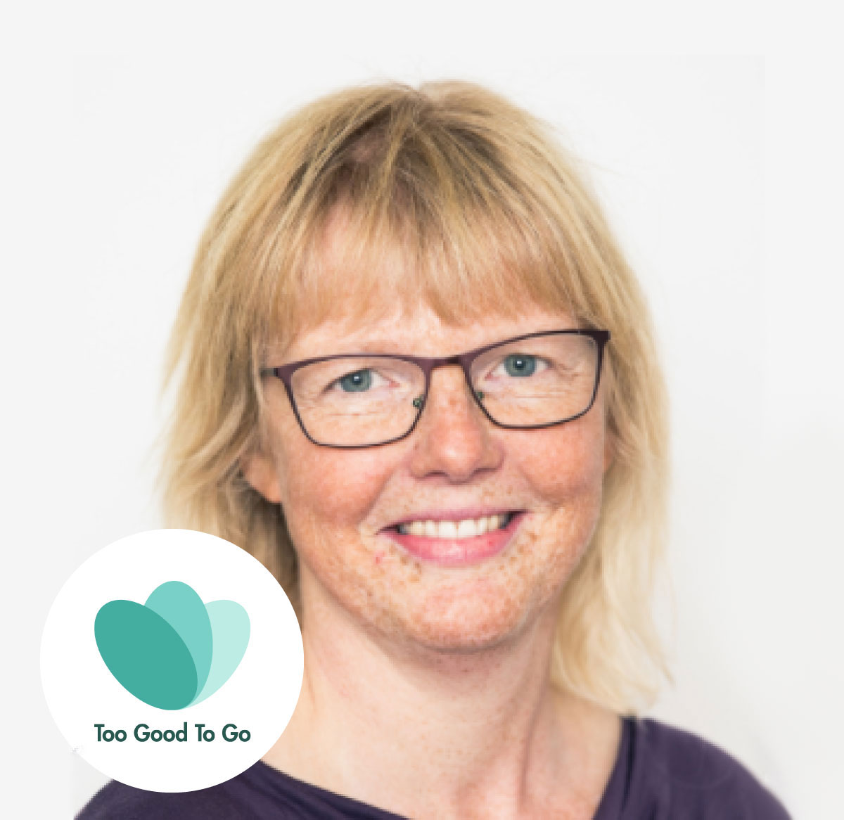 Portræt af Christian Nielsen og logo af Too good to go