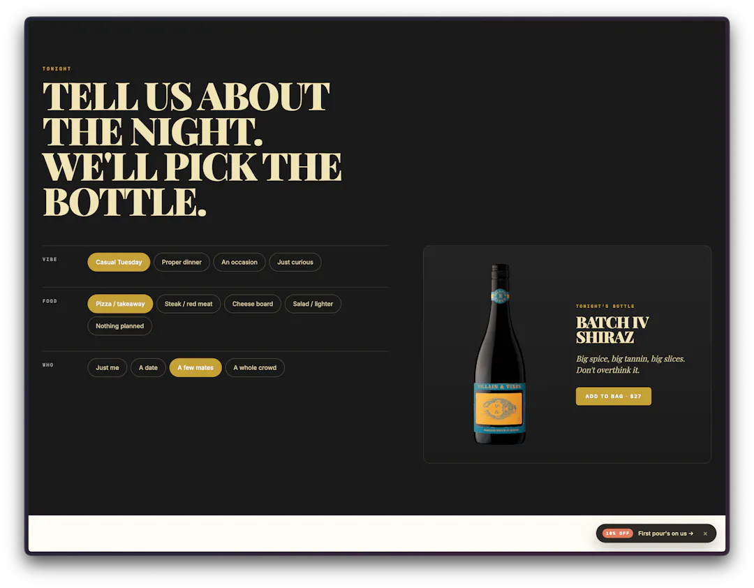 Villain & Vixen — bottle picker