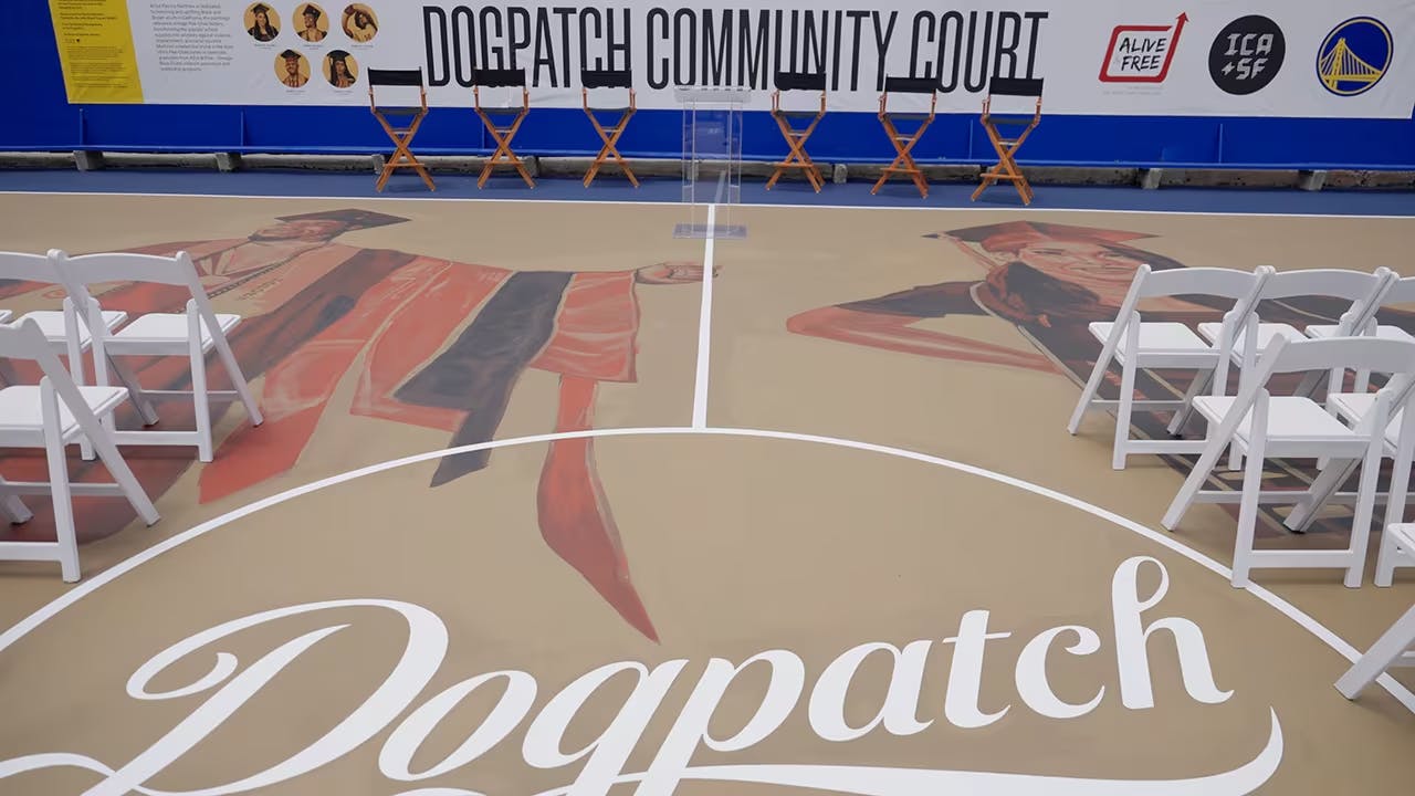 Warriors Community Foundation Unveils Refurbished Basketball Court at Alive & Free