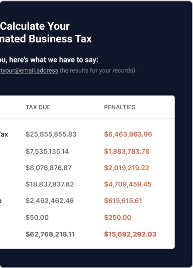 Calculate Your Estimated Business Tax