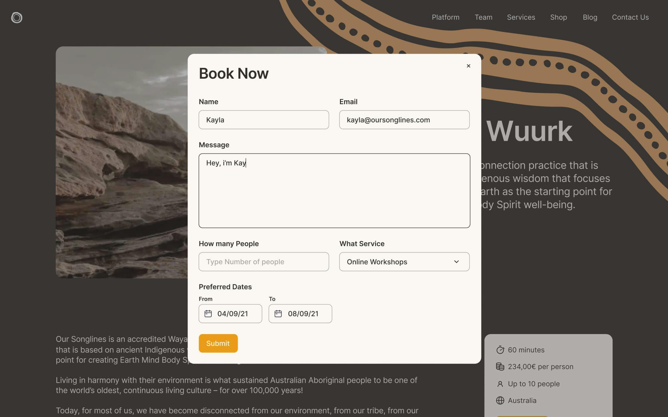 Booking service