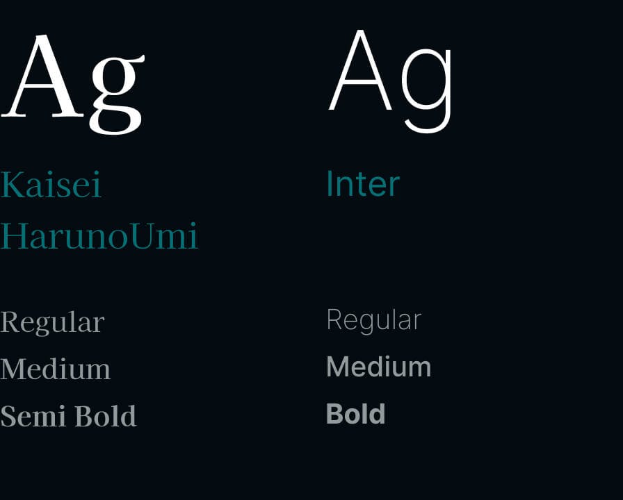 Project typography