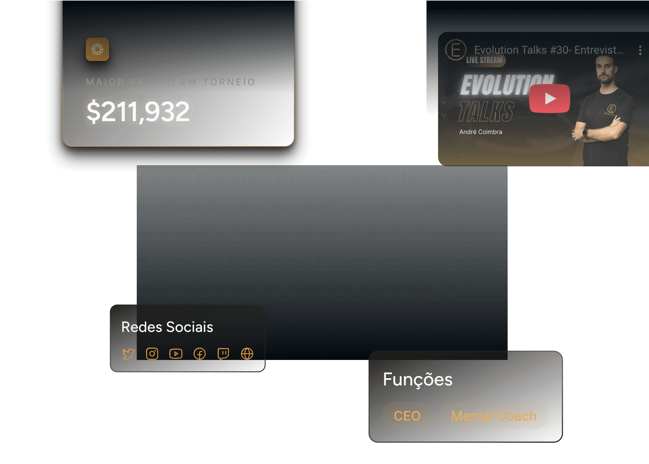 Highlights of the biography page of evolution poker