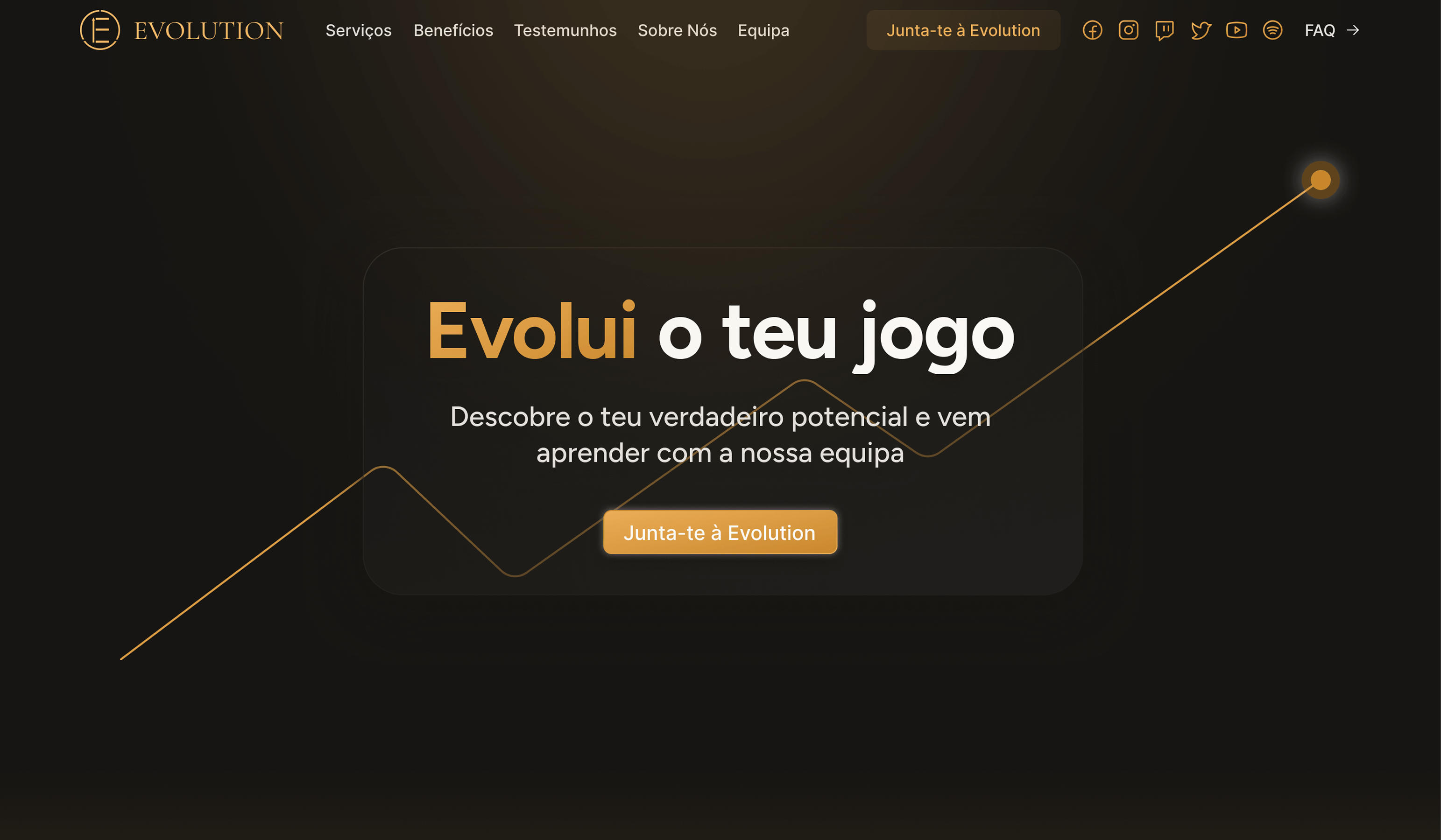 Screen with hero of evolution poker's website