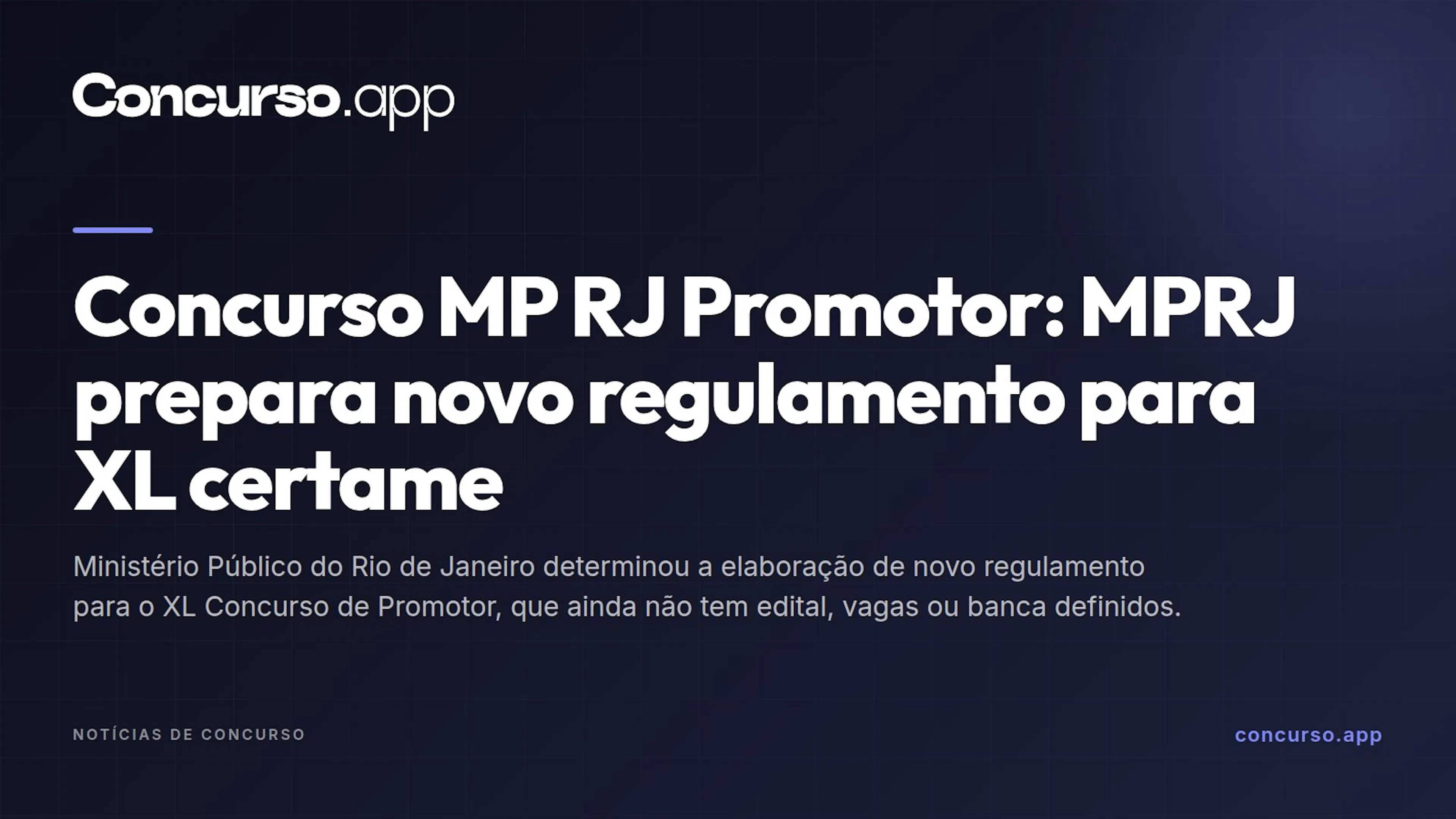 Concurso MP RJ Promotor: MPRJ prepara novo regulamento para XL certame
