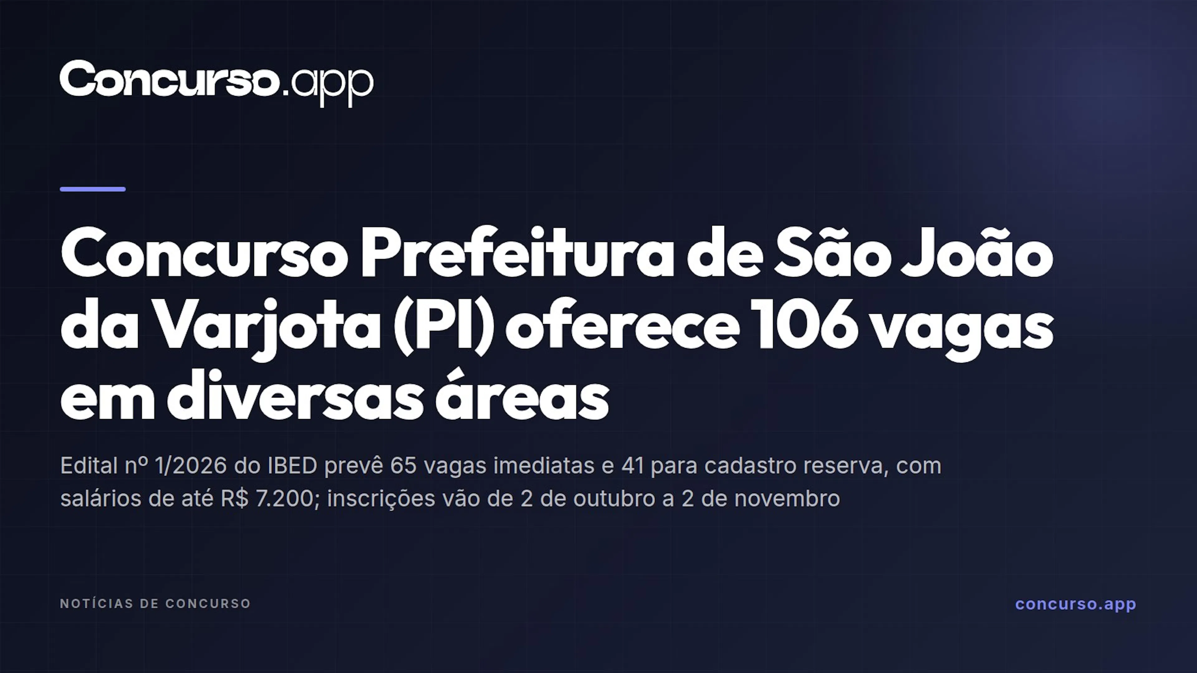 Concurso Prefeitura de São João da Varjota (PI) oferece 106 vagas em diversas áreas