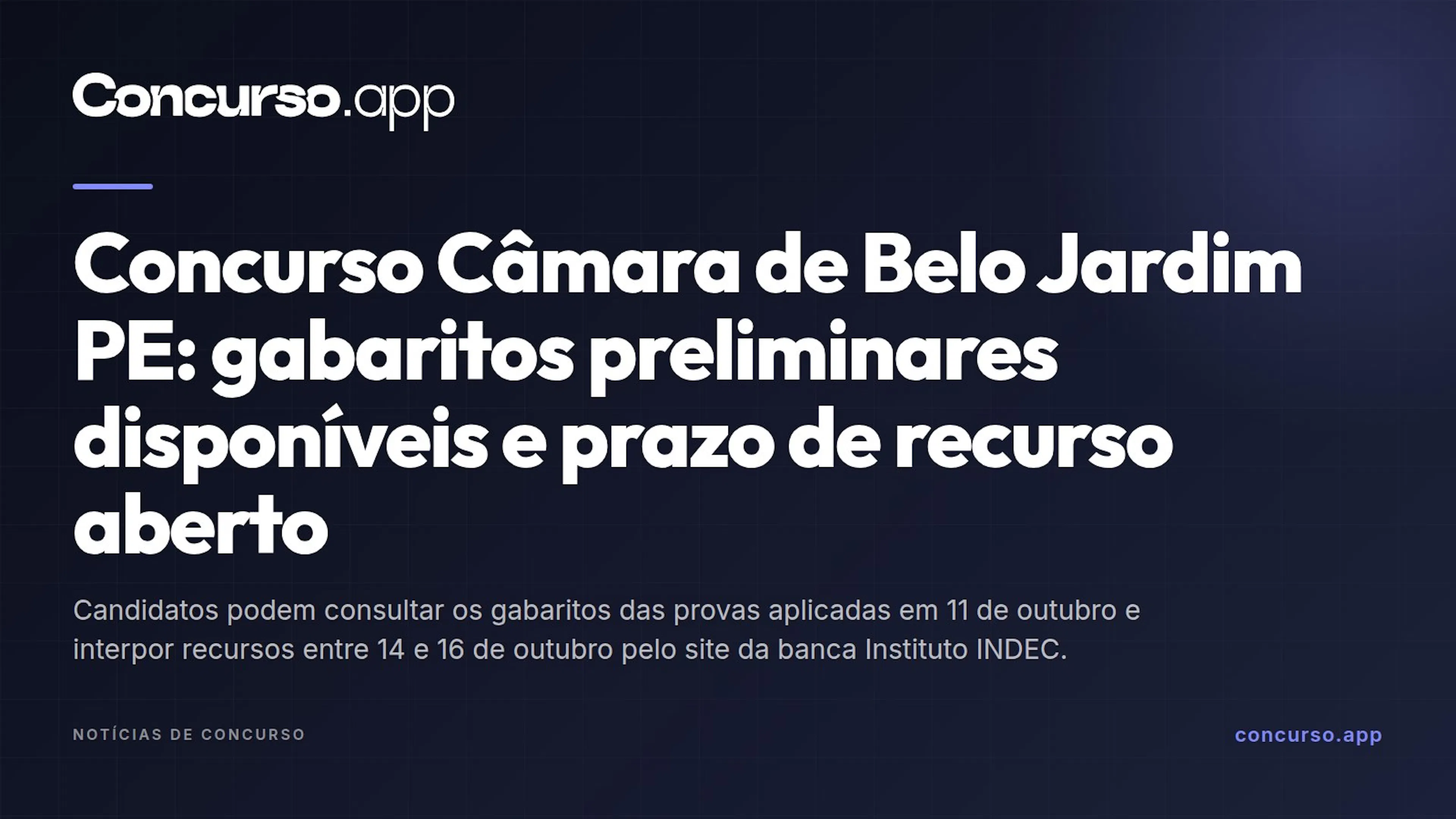 Concurso Câmara de Belo Jardim PE: gabaritos preliminares disponíveis e prazo de recurso aberto