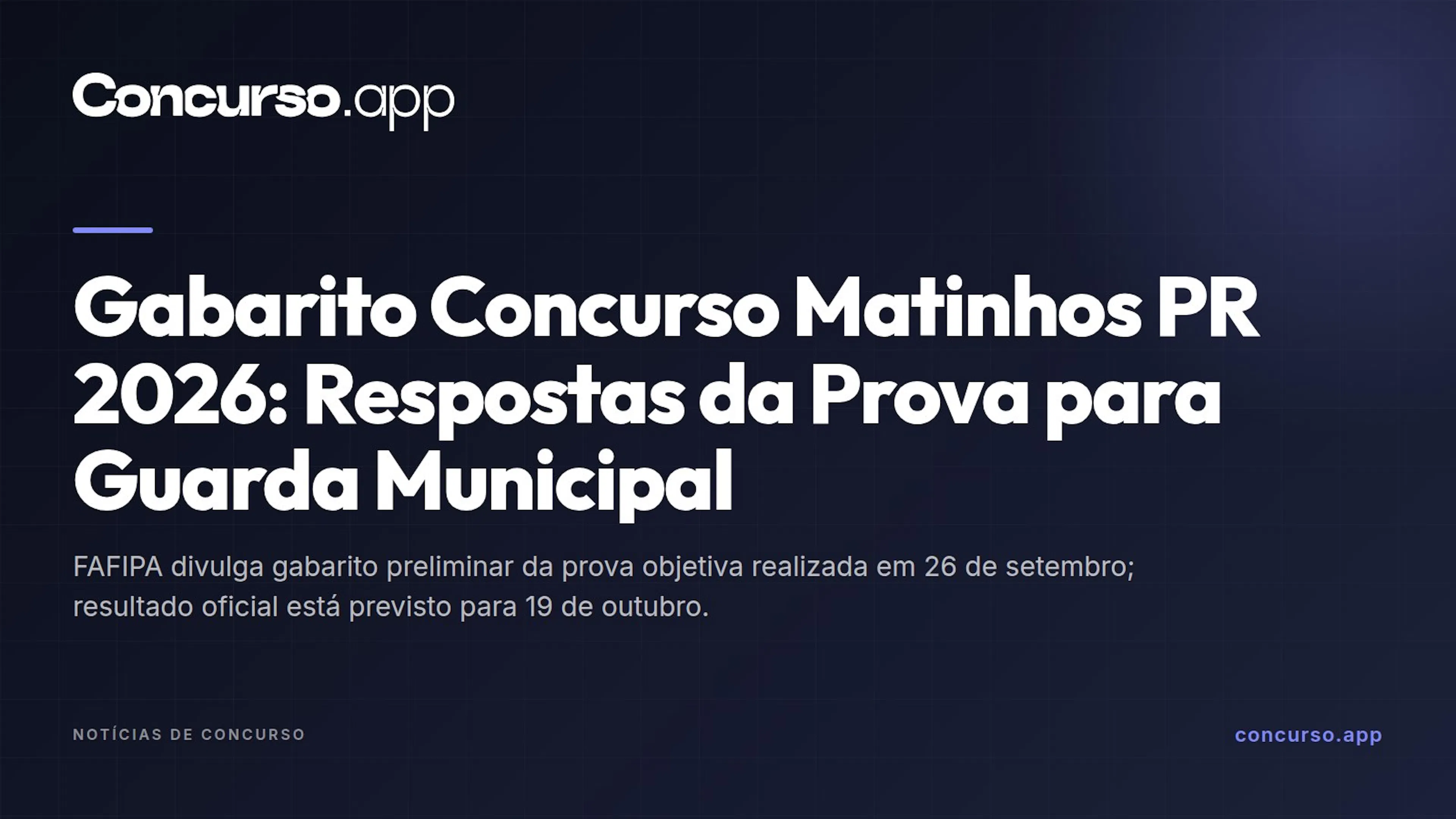Gabarito Concurso Matinhos PR 2026: Respostas da Prova para Guarda Municipal