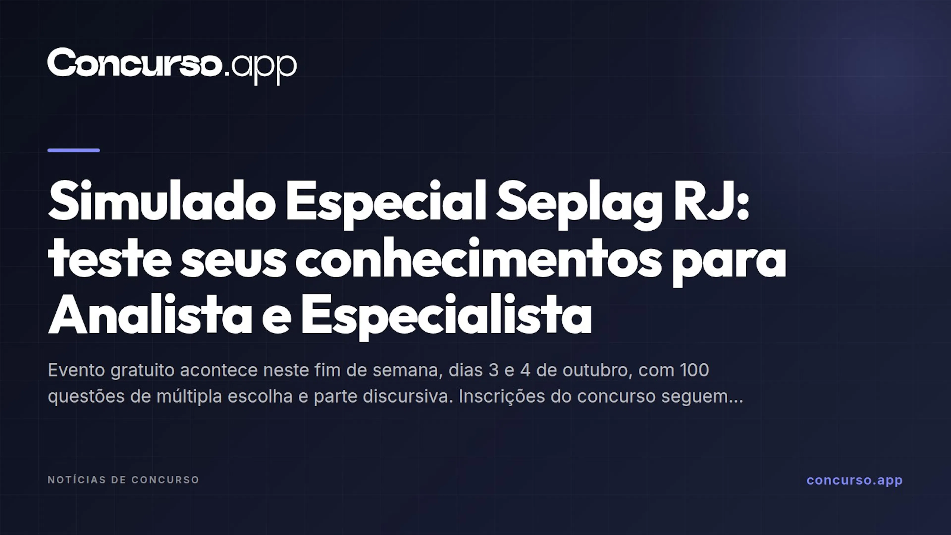 Simulado Especial Seplag RJ: teste seus conhecimentos para Analista e Especialista