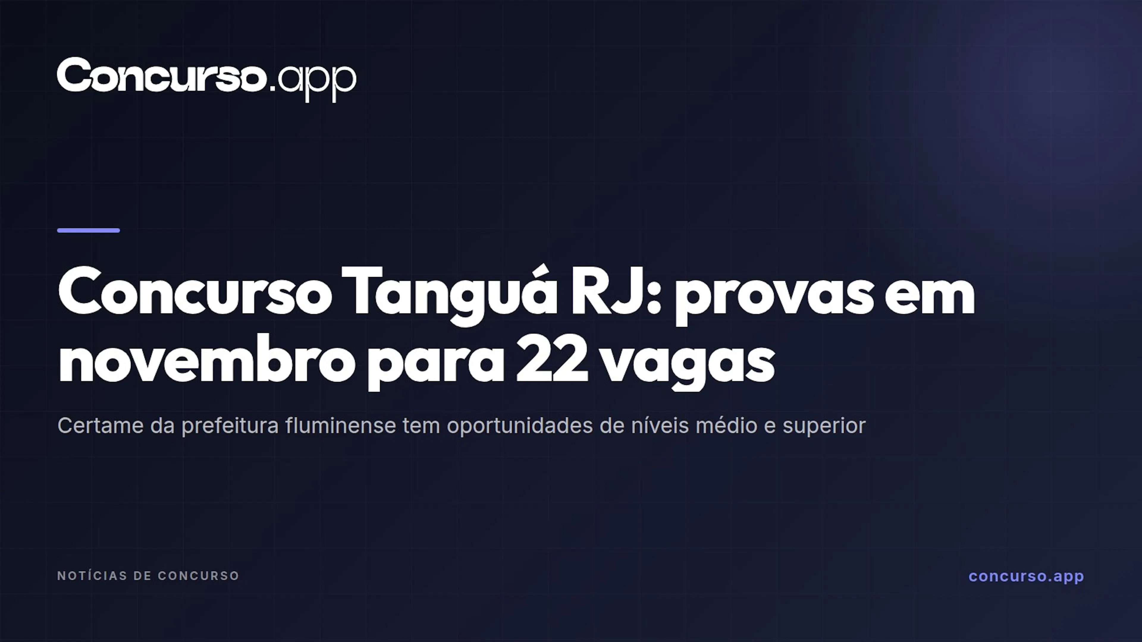 Concurso Tanguá RJ: provas em novembro para 22 vagas