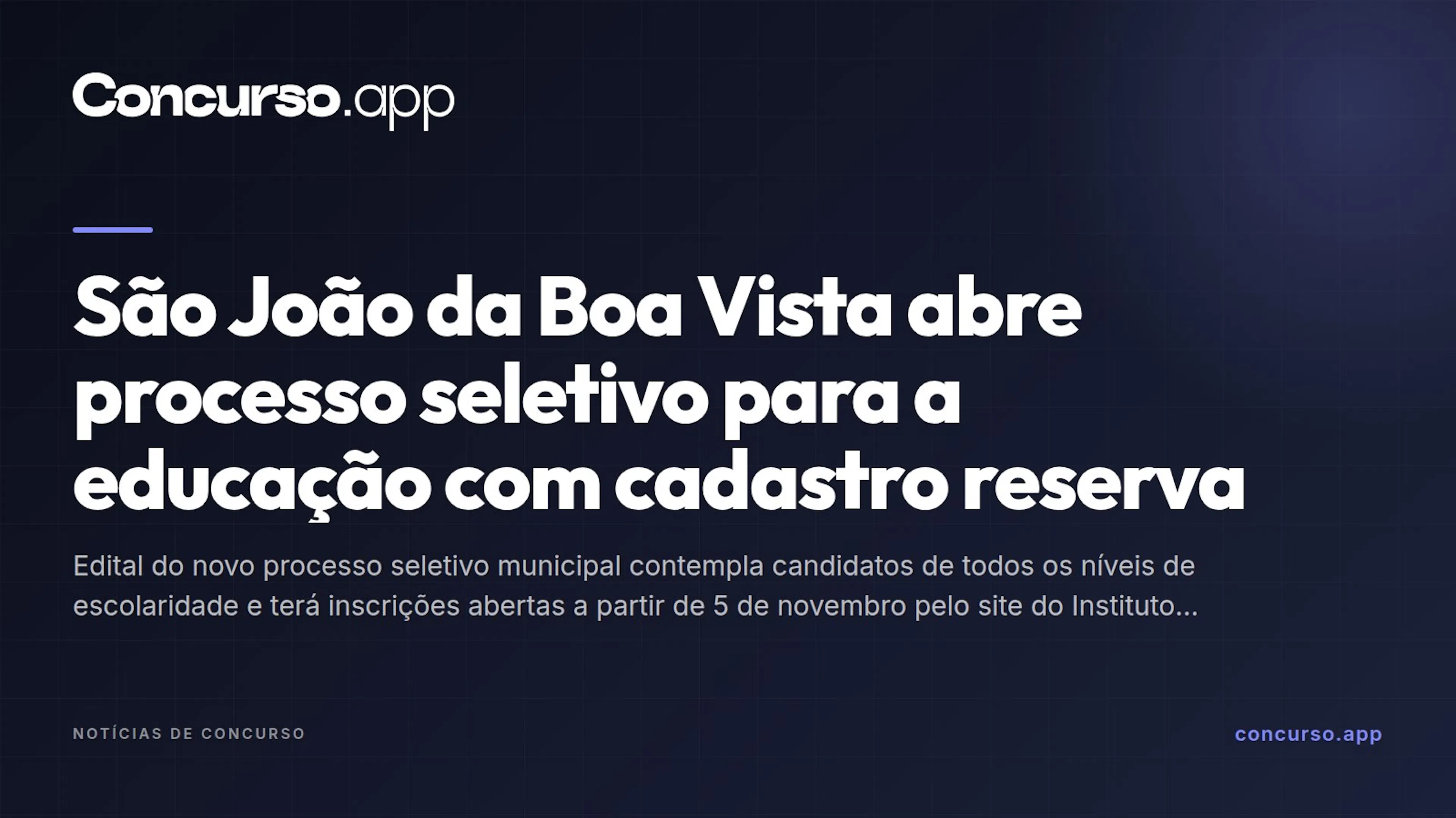 São João da Boa Vista abre processo seletivo para a educação com cadastro reserva
