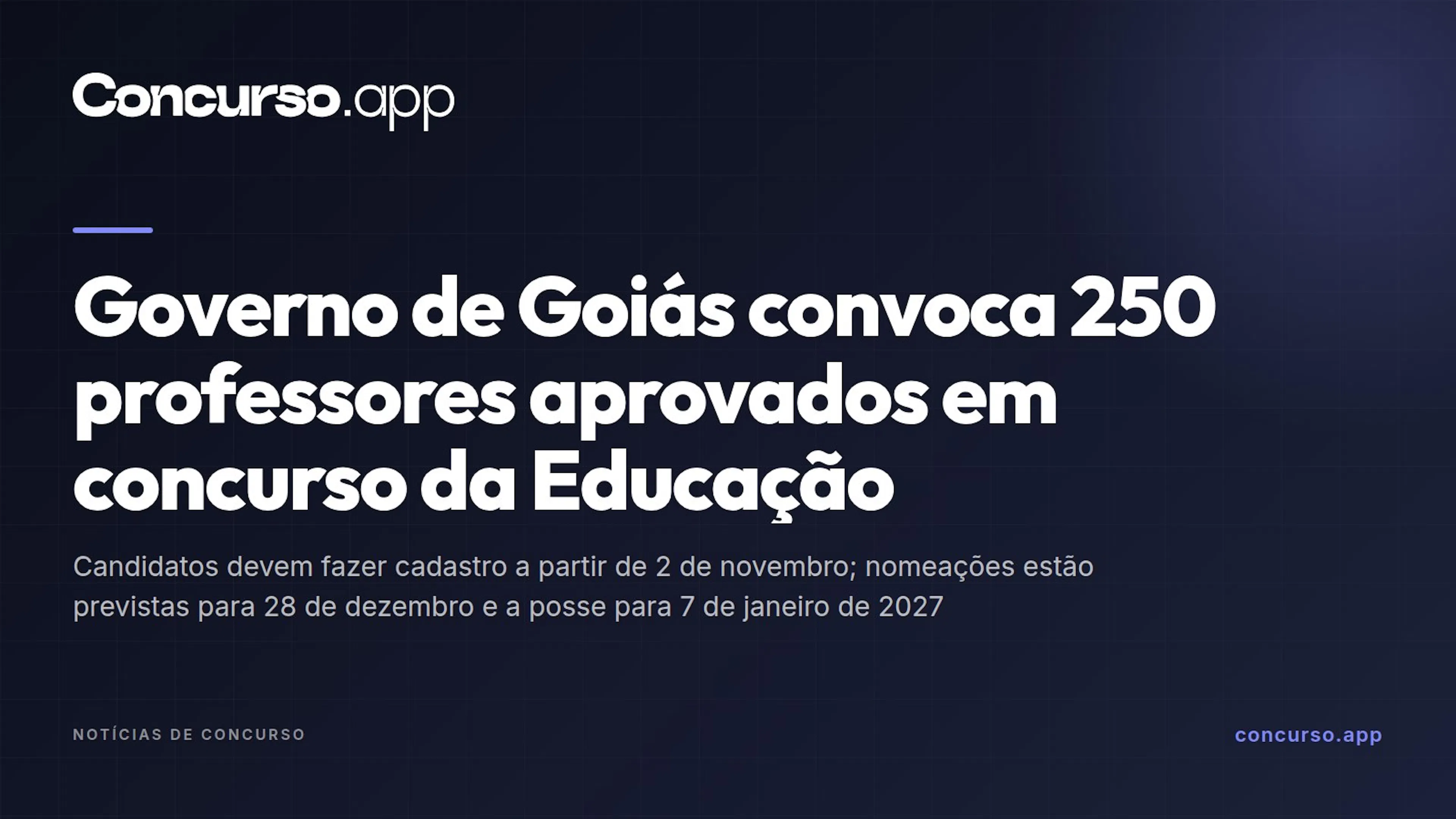 Governo de Goiás convoca 250 professores aprovados em concurso da Educação