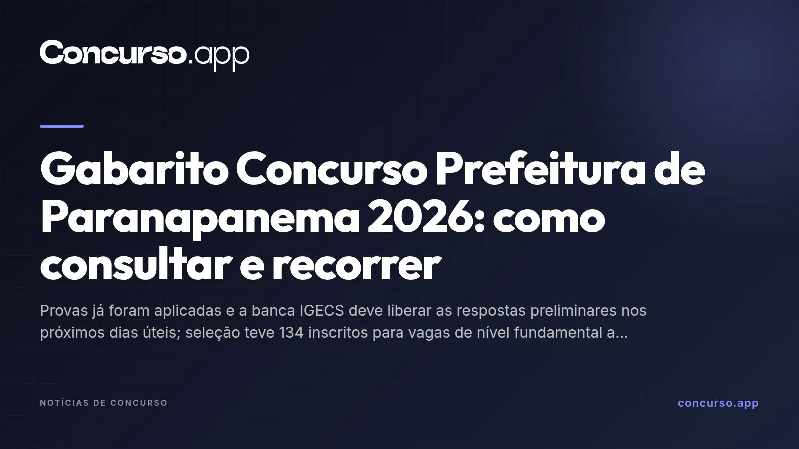 Gabarito Concurso Prefeitura de Paranapanema 2026: como consultar e recorrer