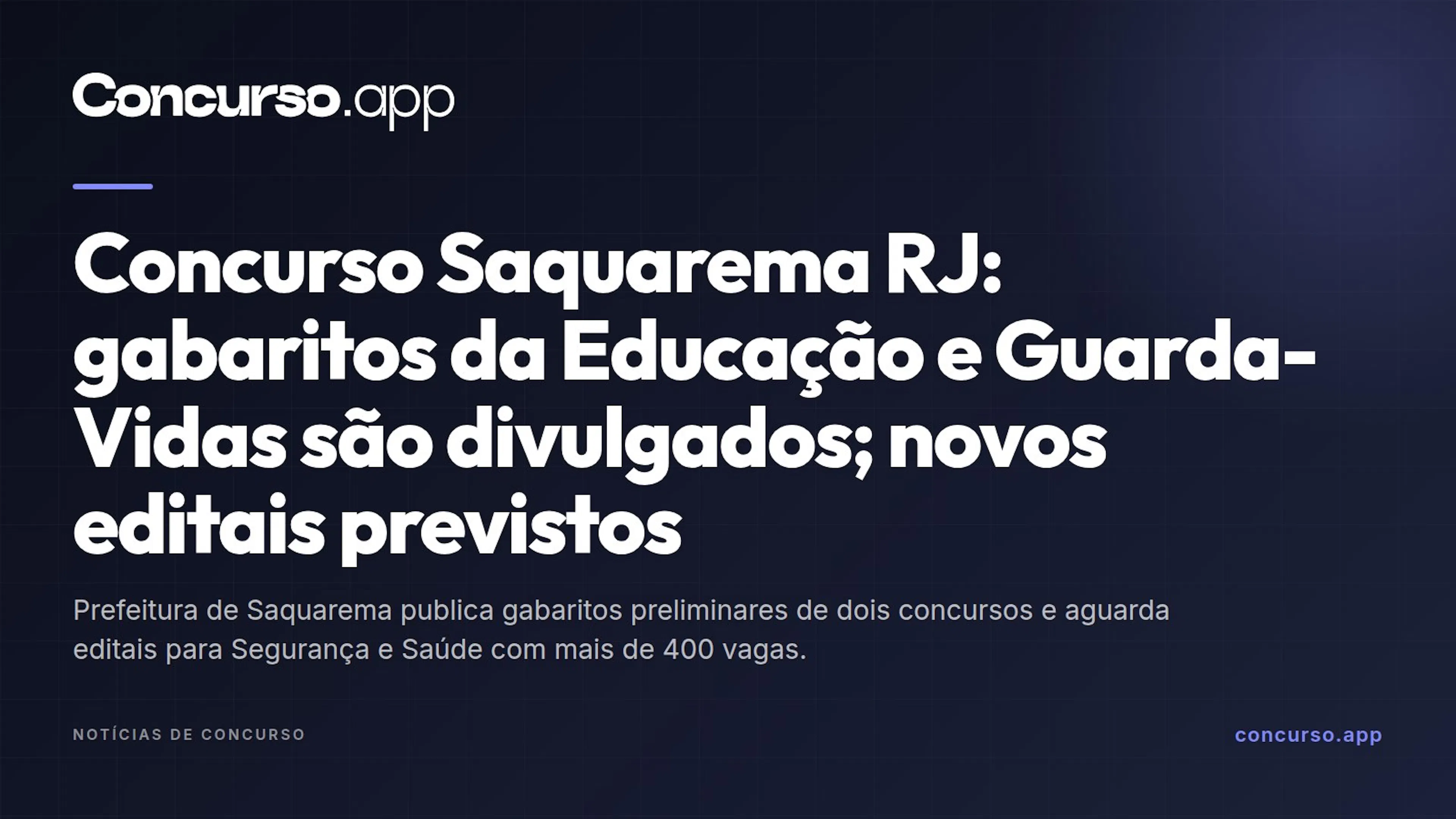 Concurso Saquarema RJ: gabaritos da Educação e Guarda-Vidas são divulgados; novos editais previstos
