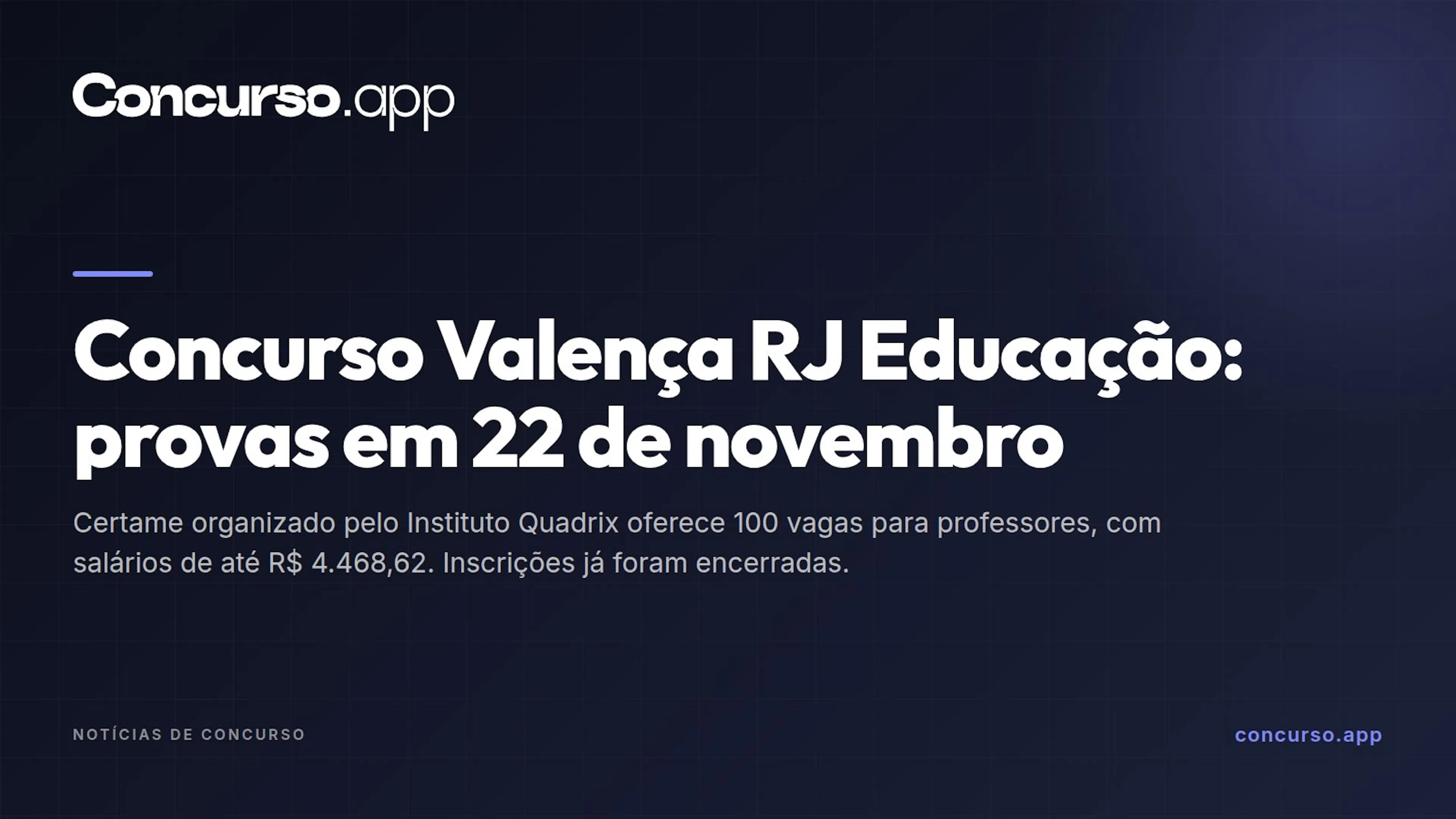 Concurso Valença RJ Educação: provas em 22 de novembro