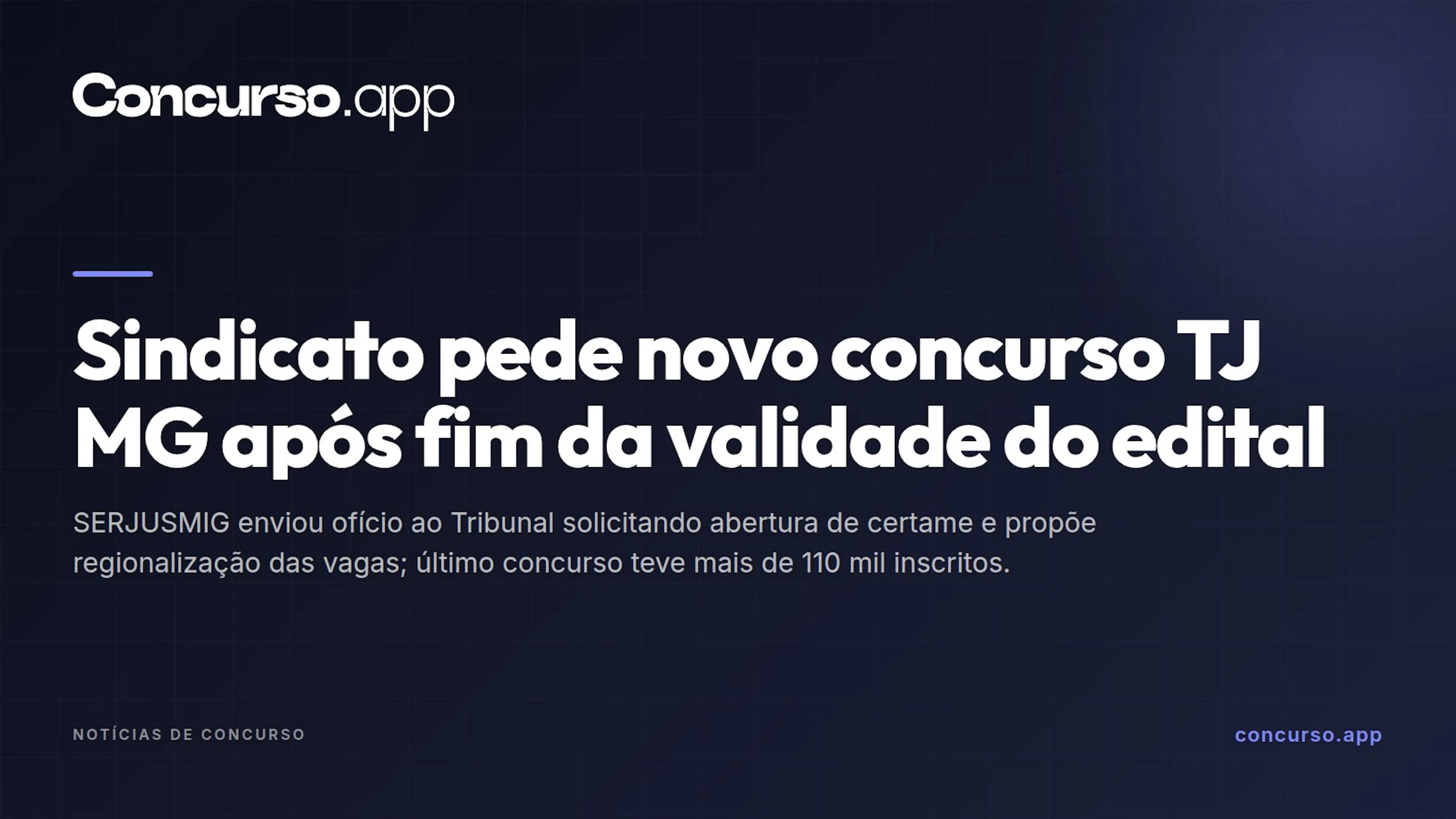 Sindicato pede novo concurso TJ MG após fim da validade do edital