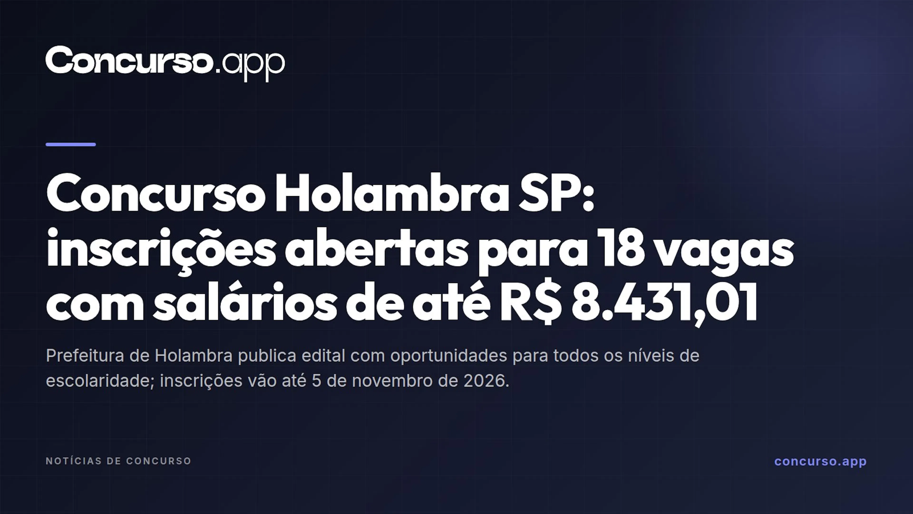Concurso Holambra SP: inscrições abertas para 18 vagas com salários de até R$ 8.431,01