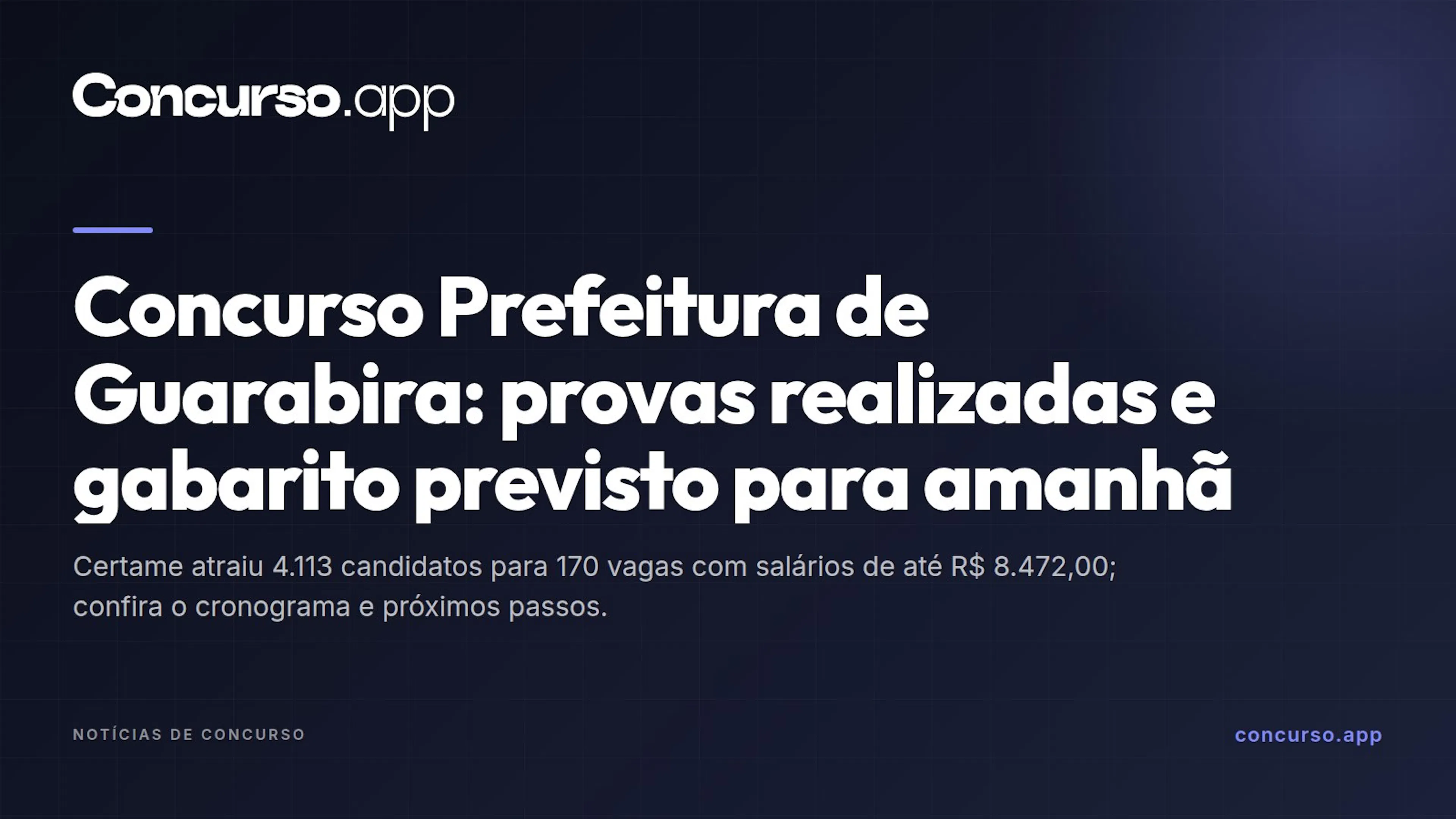 Concurso Prefeitura de Guarabira: provas realizadas e gabarito previsto para amanhã