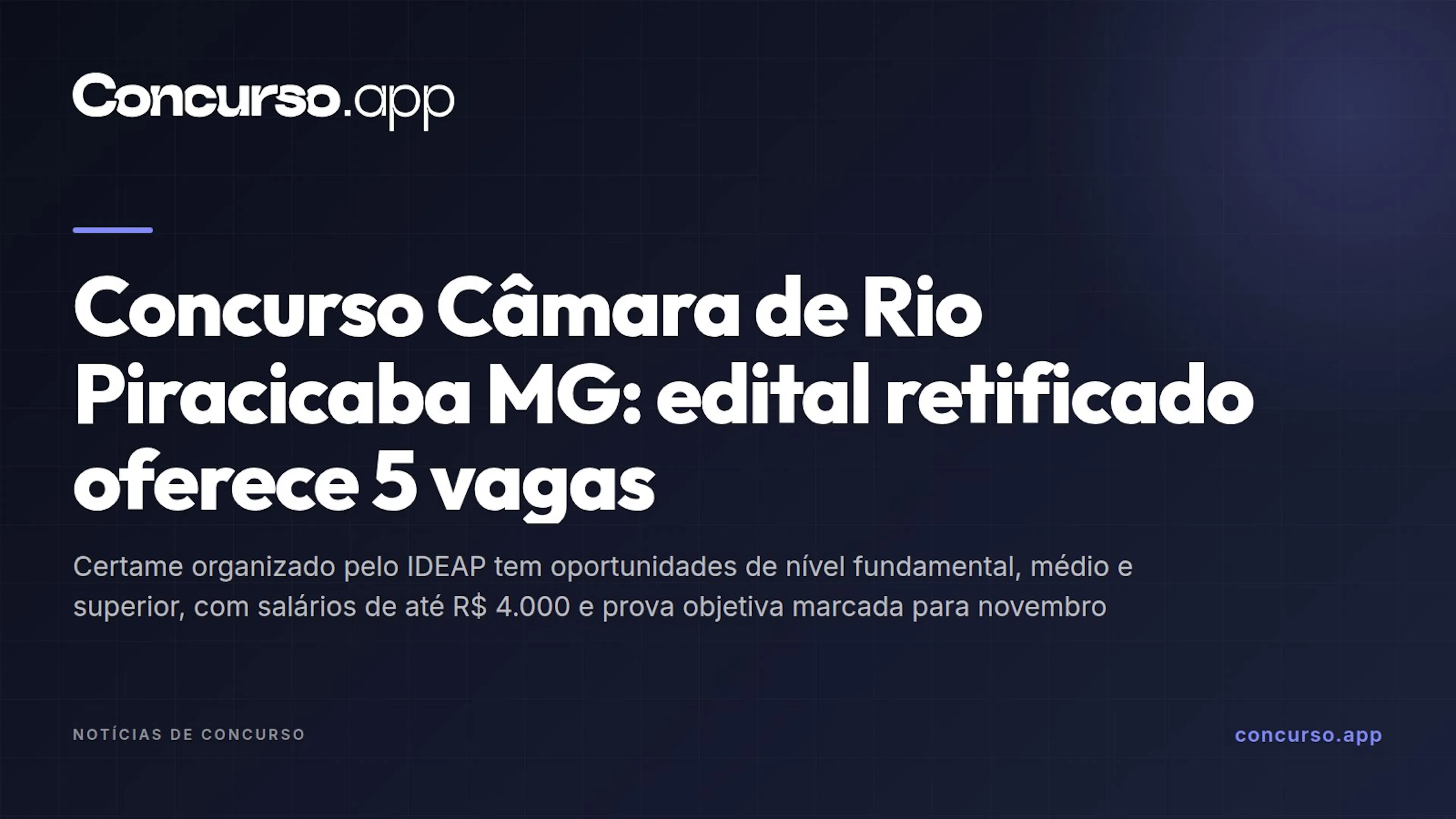 Concurso Câmara de Rio Piracicaba MG: edital retificado oferece 5 vagas
