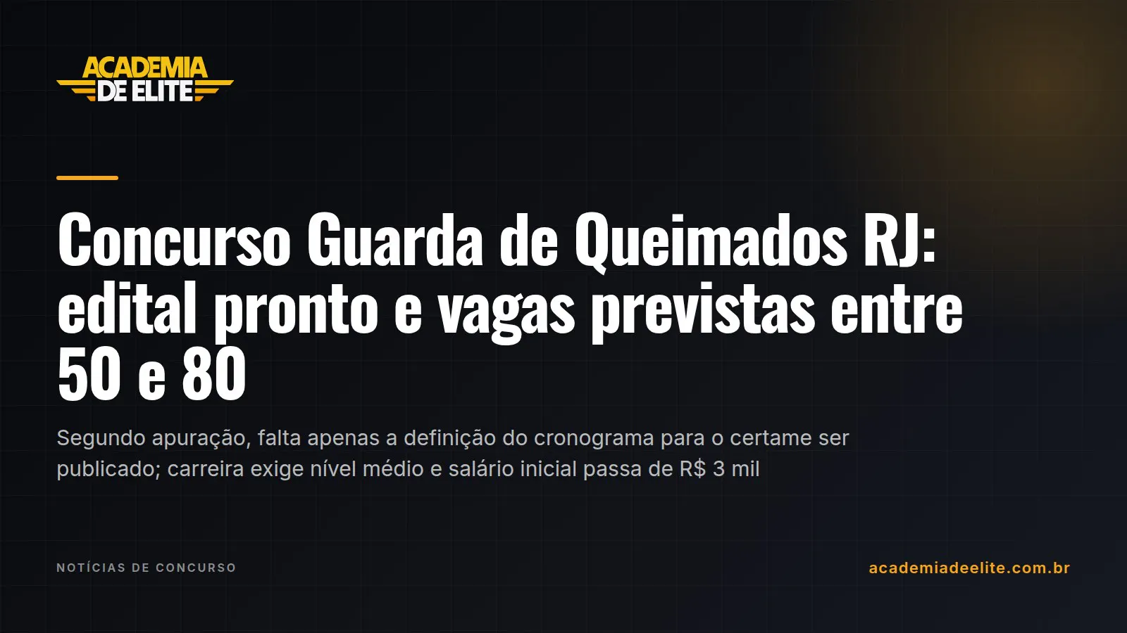 Concurso Guarda de Queimados RJ: edital pronto e vagas previstas entre 50 e 80