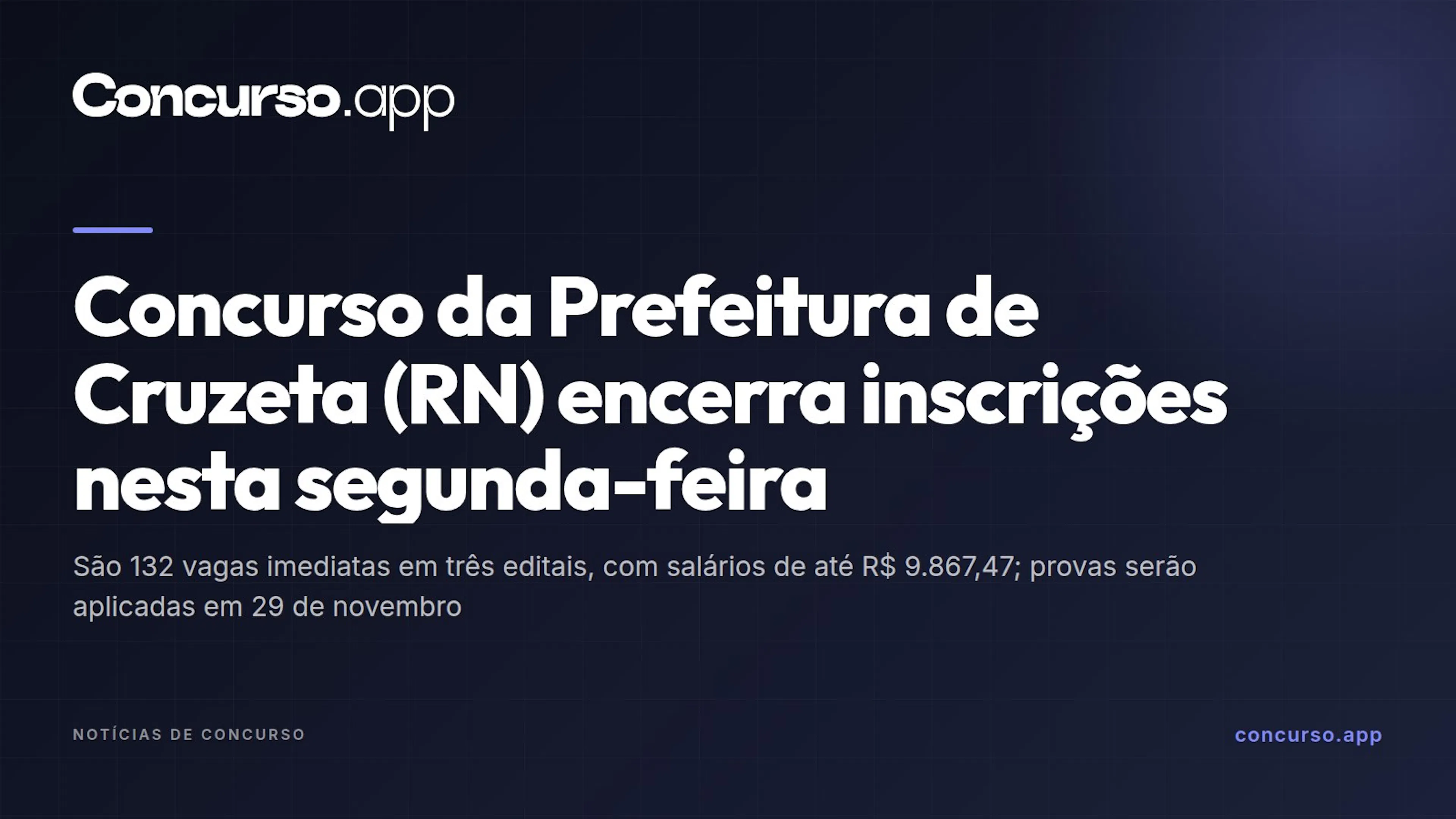Concurso da Prefeitura de Cruzeta (RN) encerra inscrições nesta segunda-feira