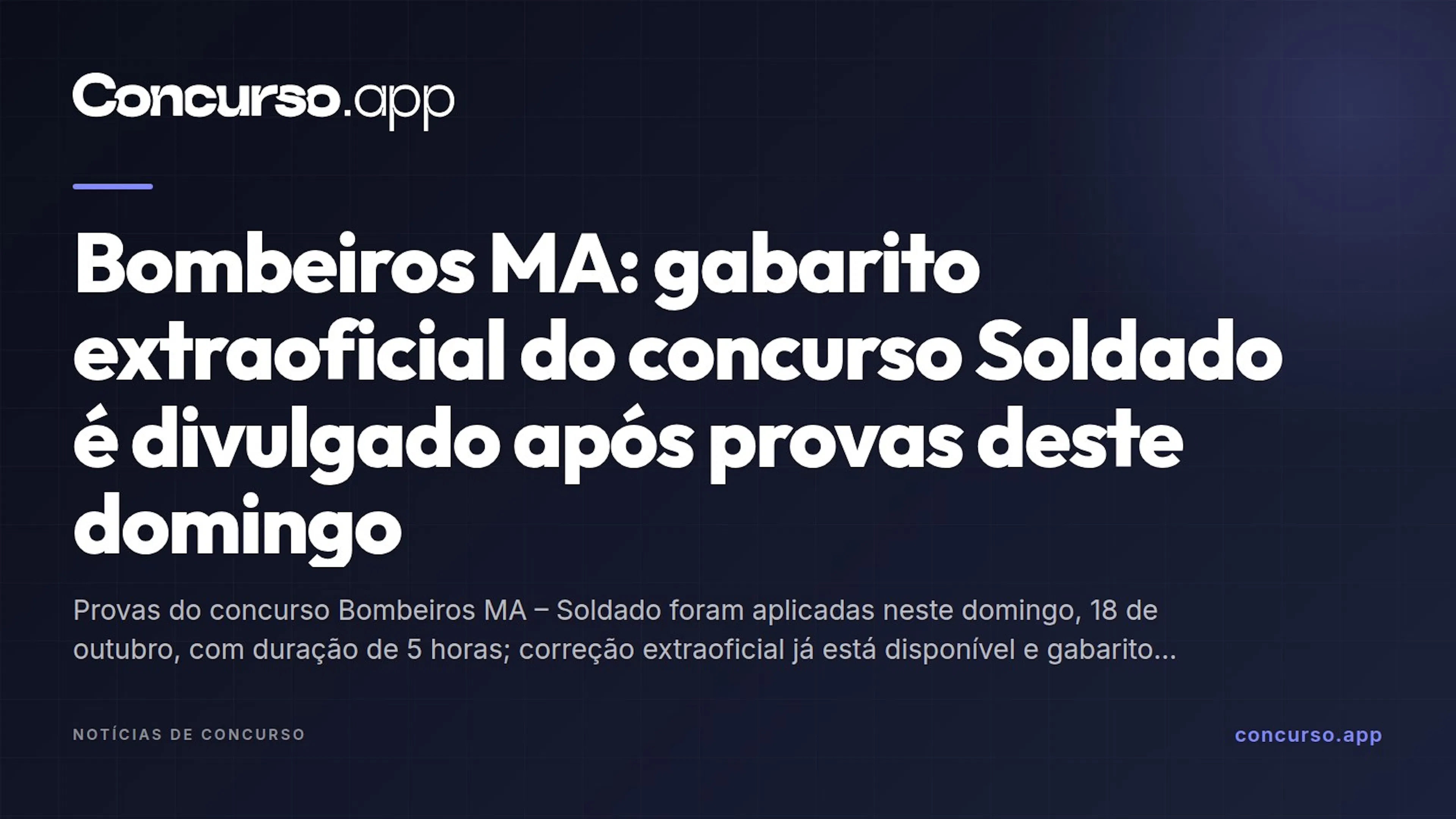 Bombeiros MA: gabarito extraoficial do concurso Soldado é divulgado após provas deste domingo