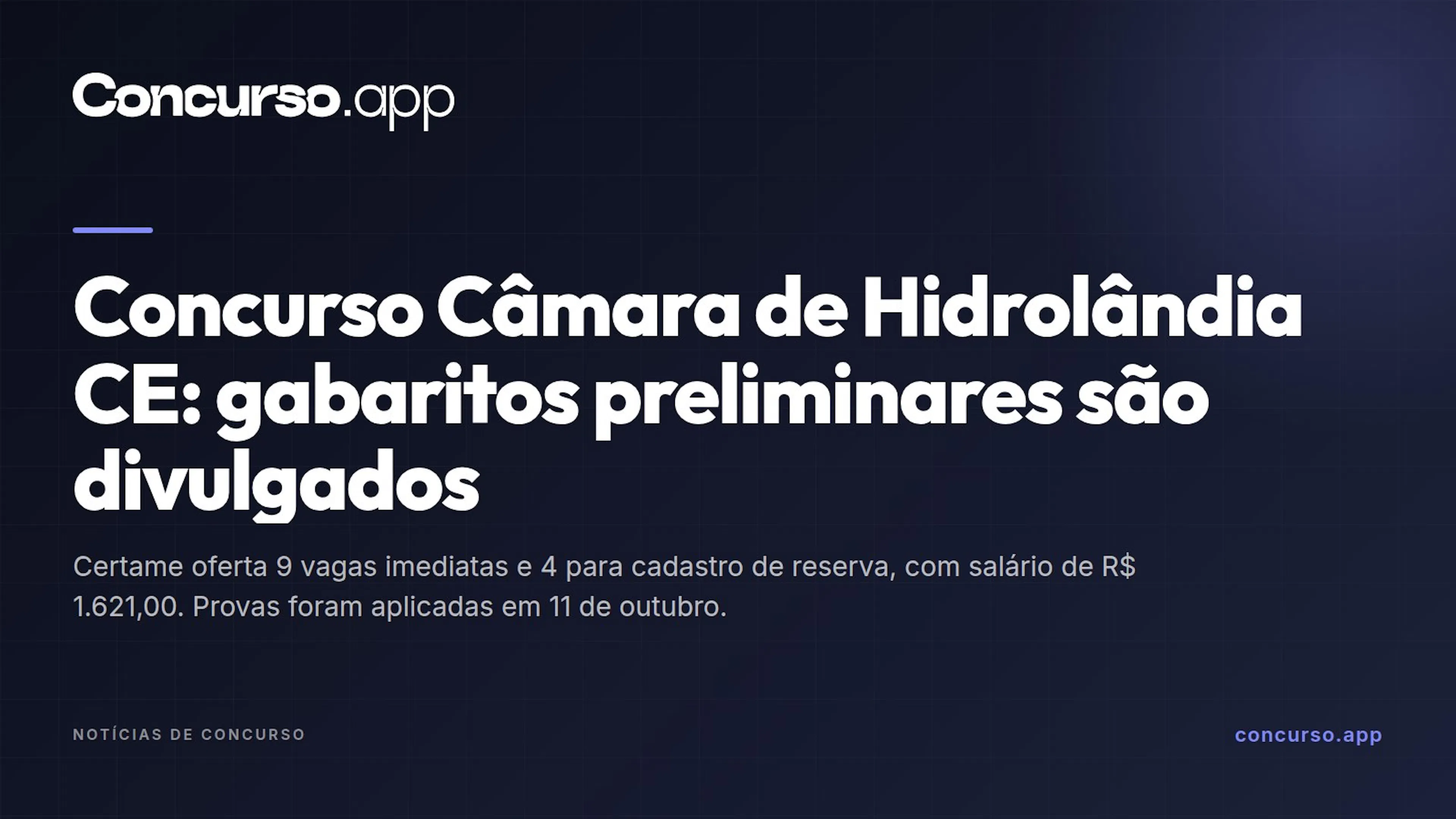 Concurso Câmara de Hidrolândia CE: gabaritos preliminares são divulgados