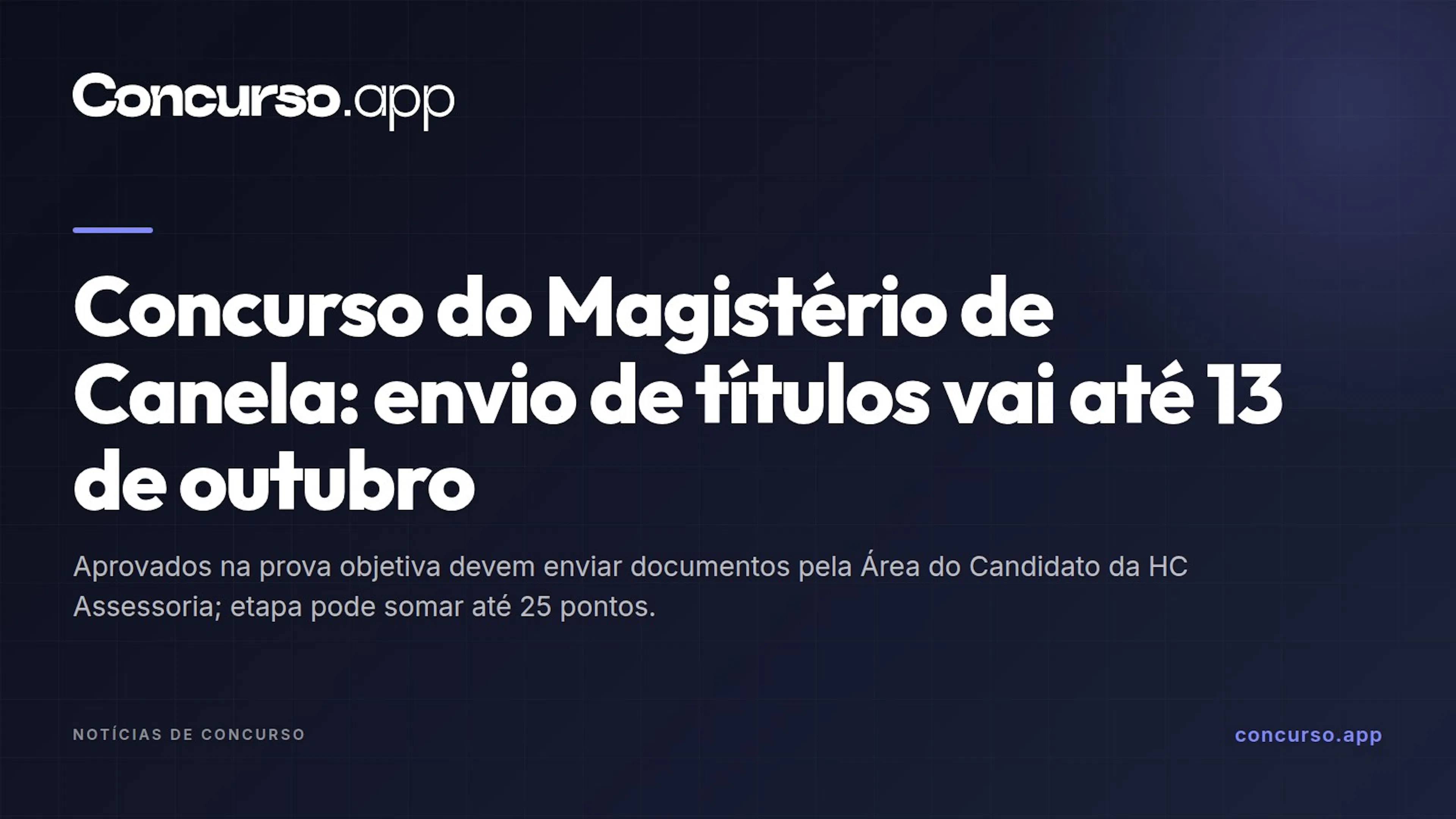 Concurso do Magistério de Canela: envio de títulos vai até 13 de outubro