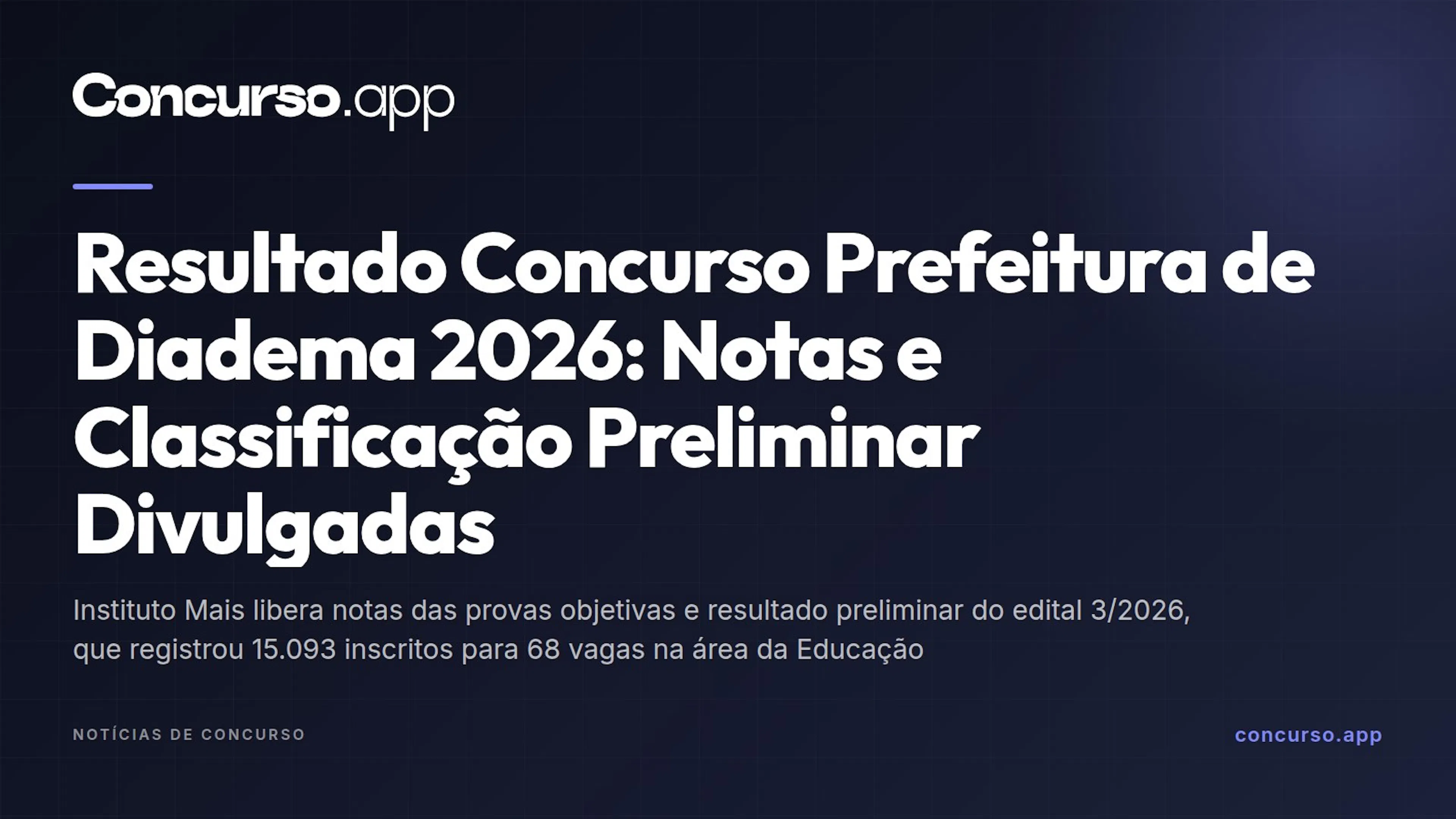 Resultado Concurso Prefeitura de Diadema 2026: Notas e Classificação Preliminar Divulgadas